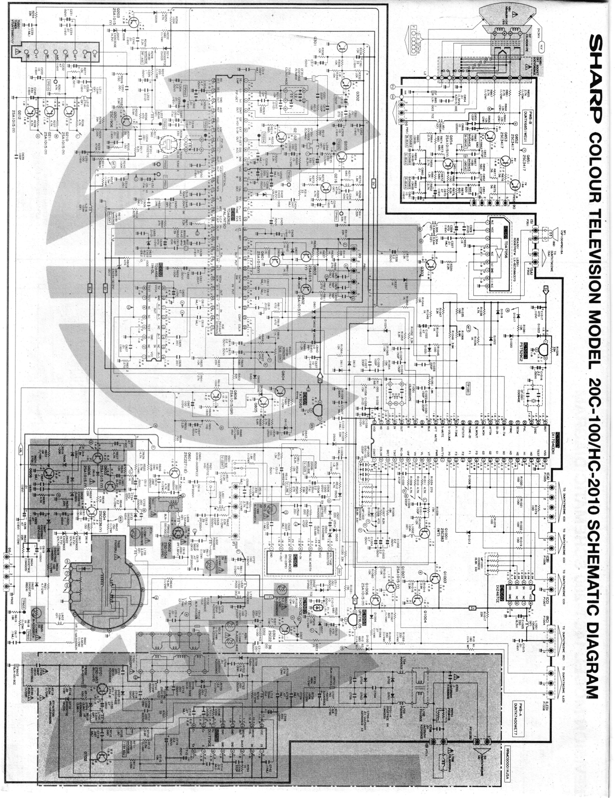 Sharp 20C-100 Schematic