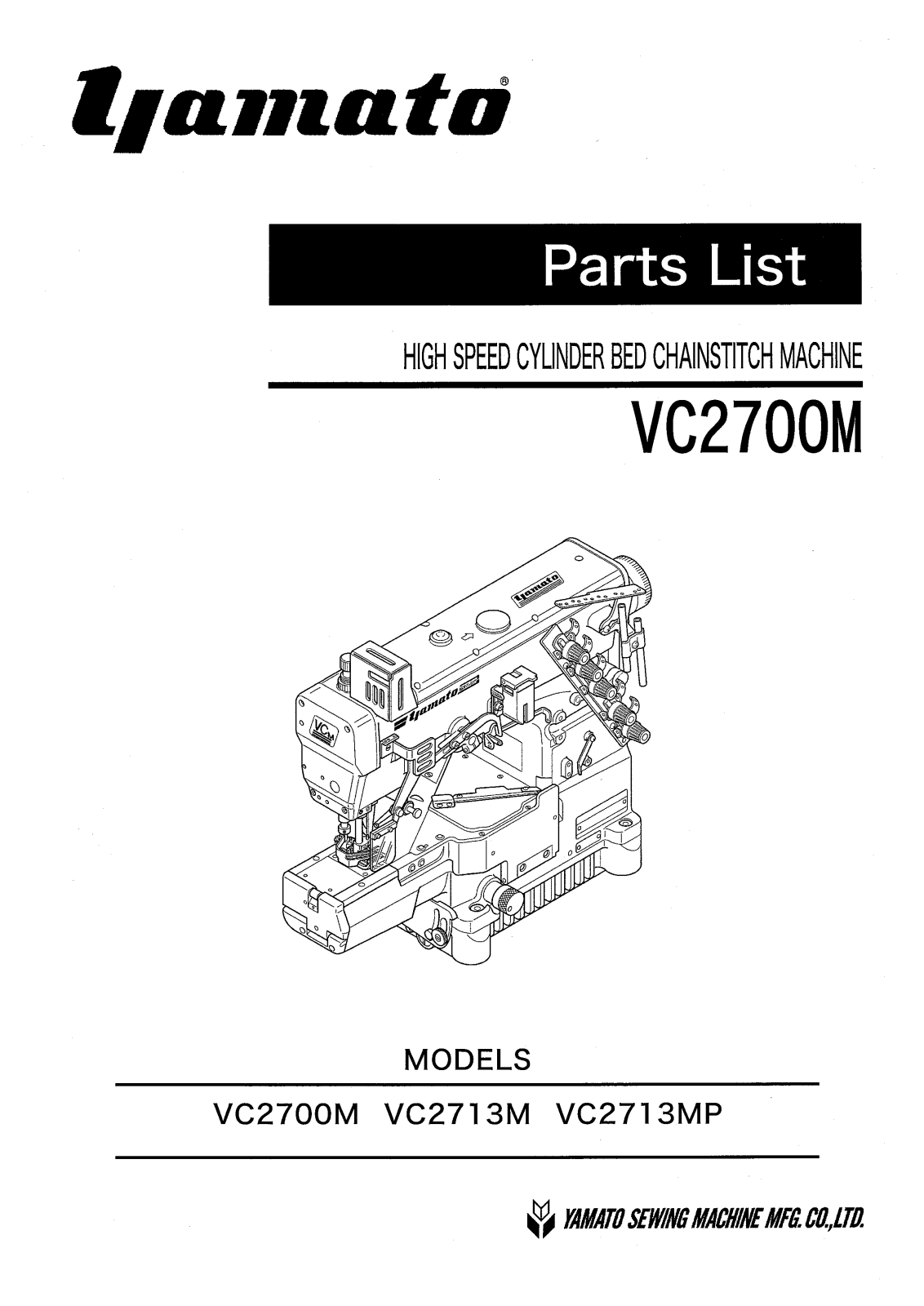 Yamato 2713M, 2713MP Parts List