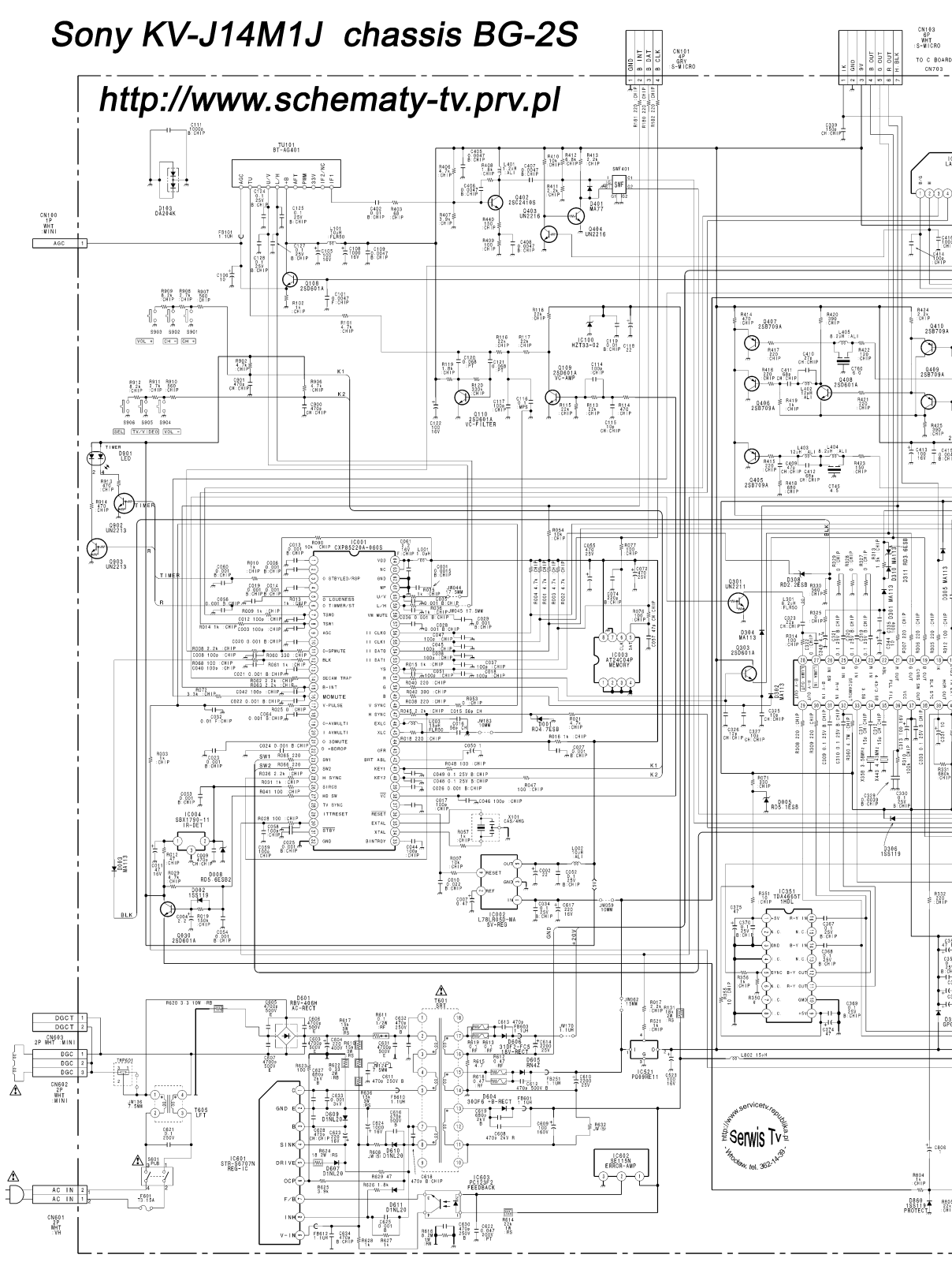 SONY 1483RWP, 14MB40 KVJ14 Service Manual