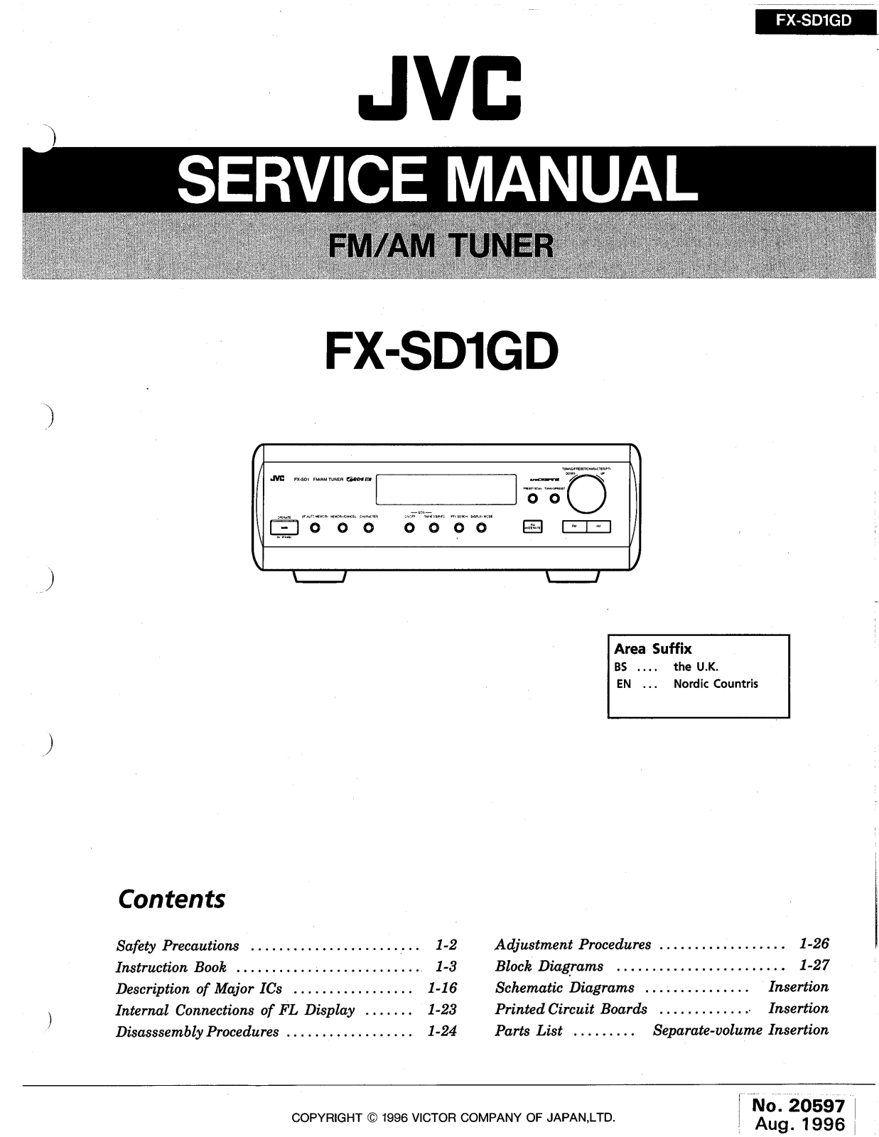 JVC FX-SD1GD Service Manual