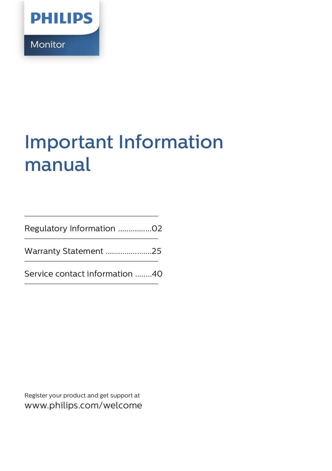 Philips 276B9/00 User Manual