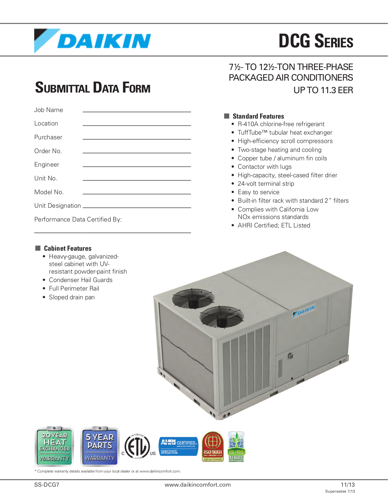 Daikin DCG User Manual