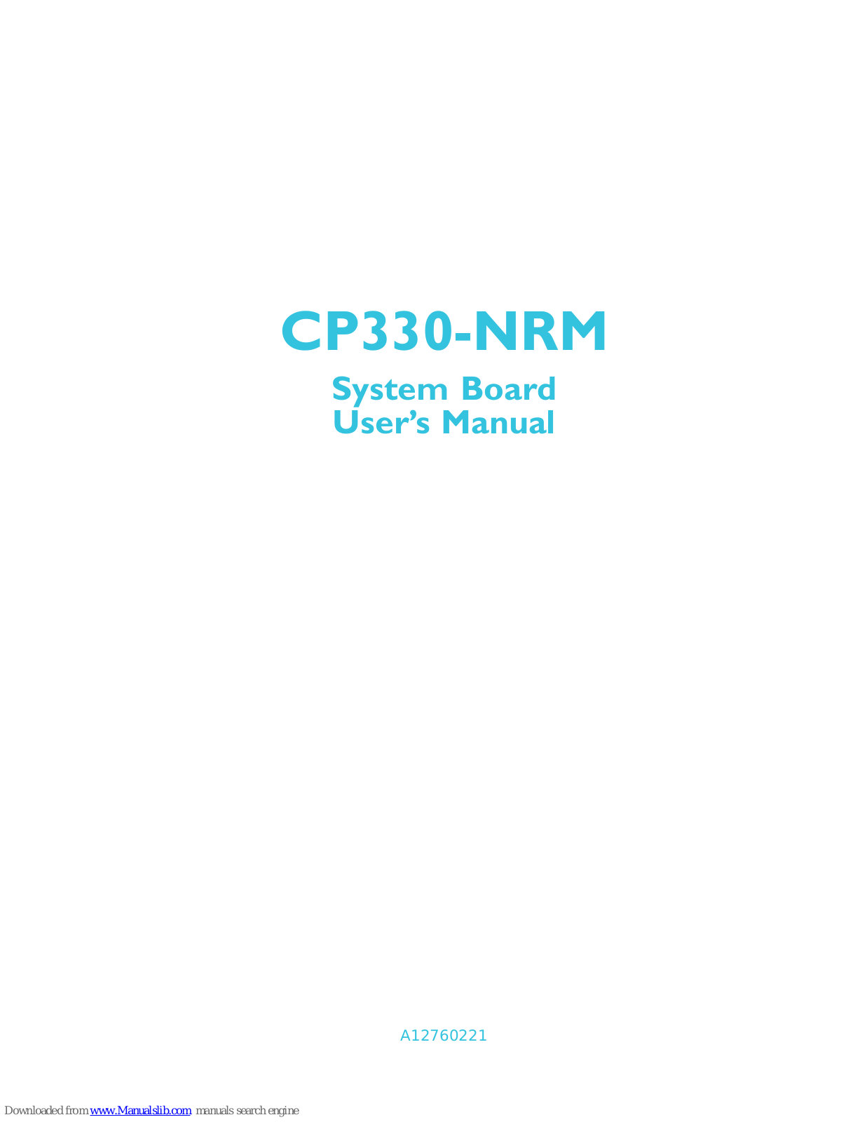 DFI CP330-NRM User Manual