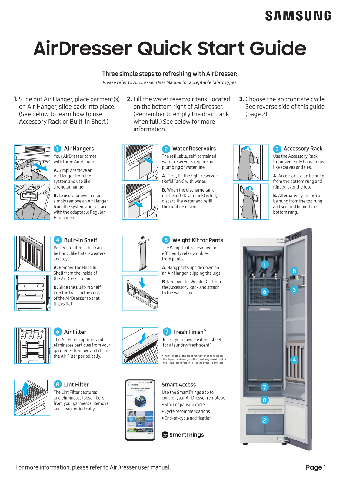 Samsung DF60R8200DG Quick Start Guide