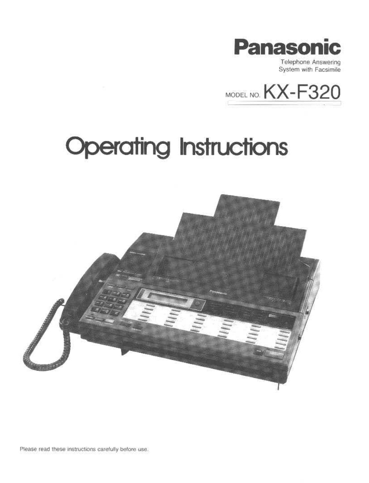 Panasonic KX-F320 Operating Instruction