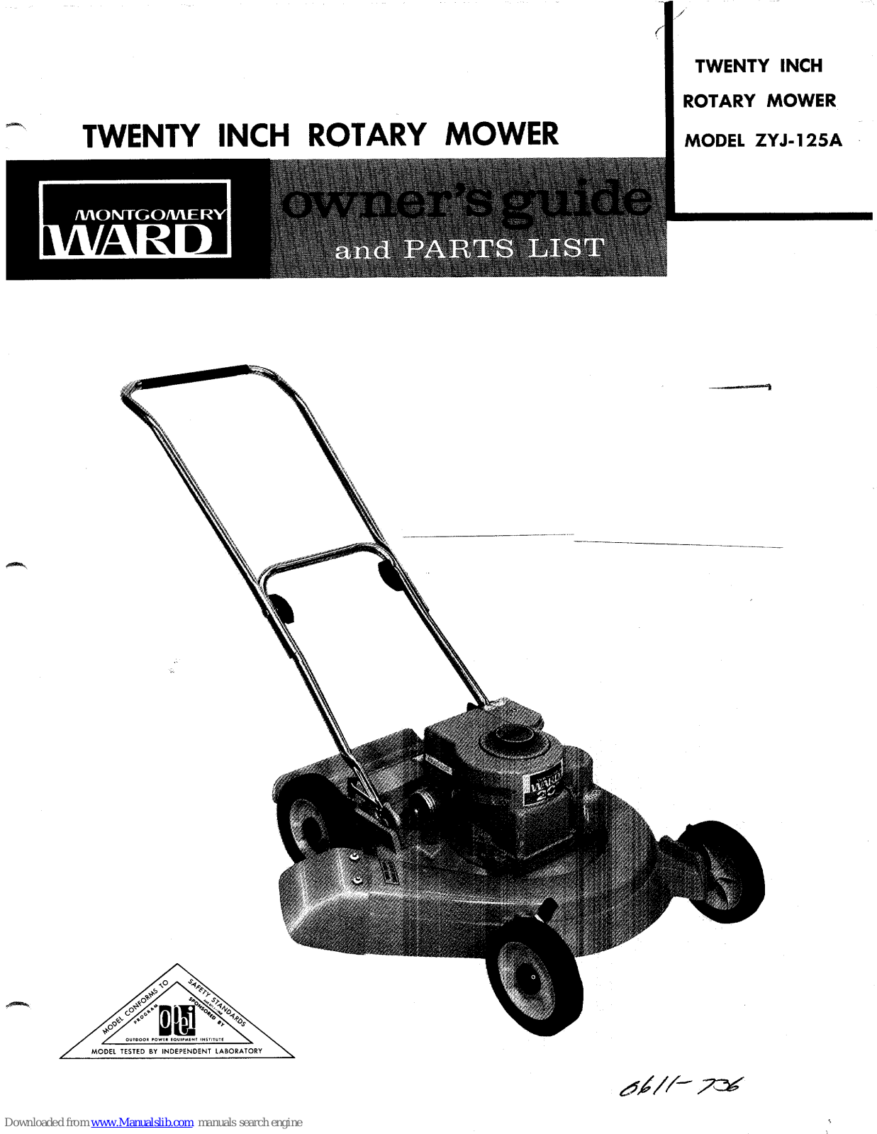 Montgomery Ward ZYJ-125A Owner's Manual