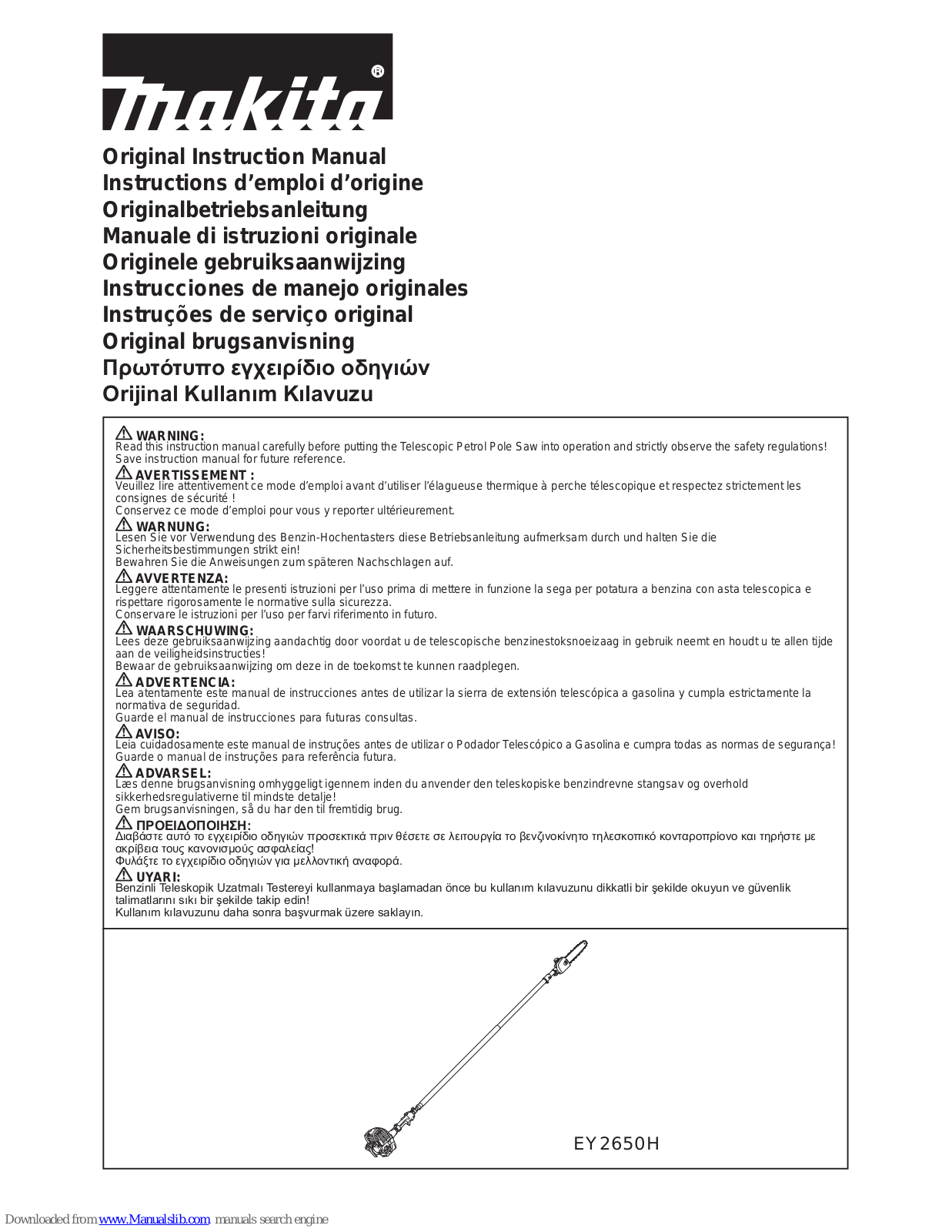 Makita EY2650H Original Instruction Manual