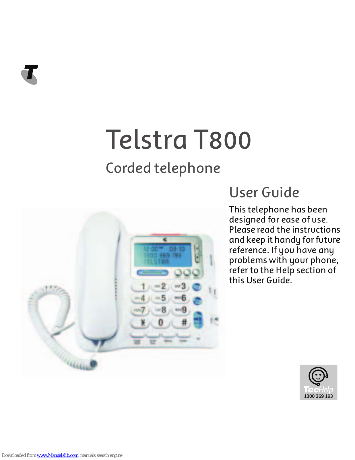 Telstra T800 User Manual