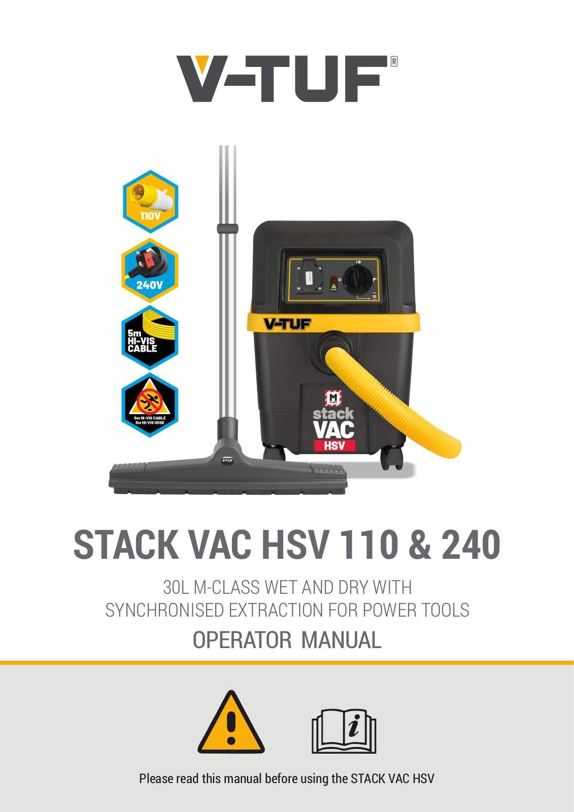 V-TUF STACK VAC HSV 110, STACK VAC HSV 240 User guide - ManualMachine.com
