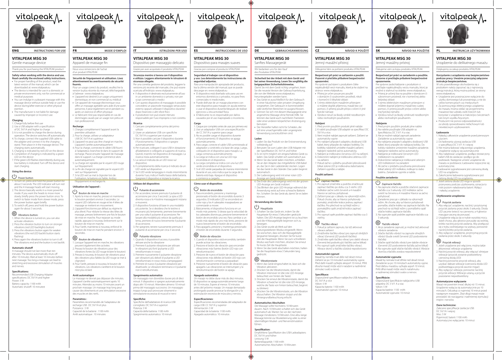 VITALPEAK VP-MSG30 User guide - ManualMachine.com