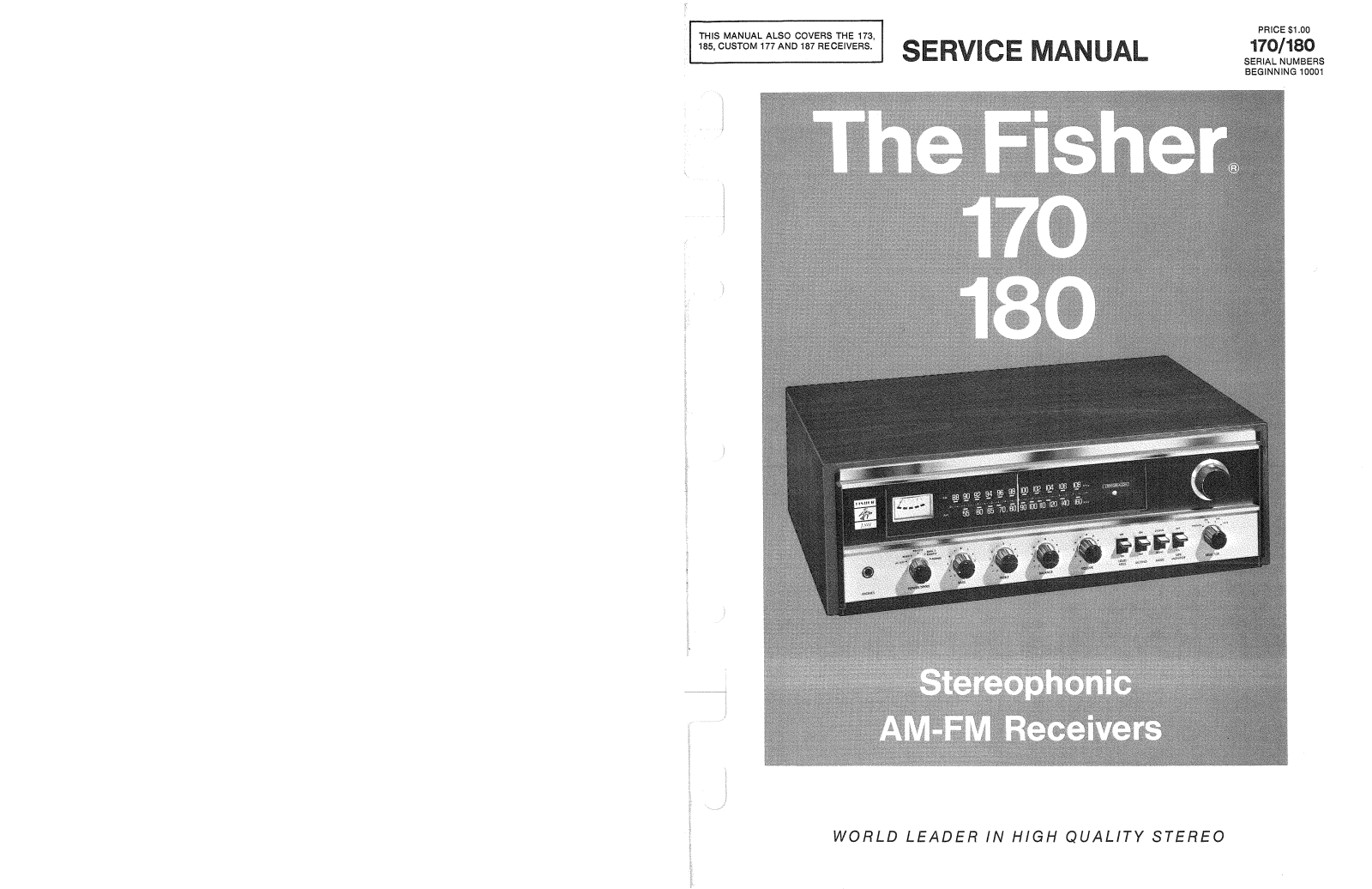 Fisher 170, 180 Service manual