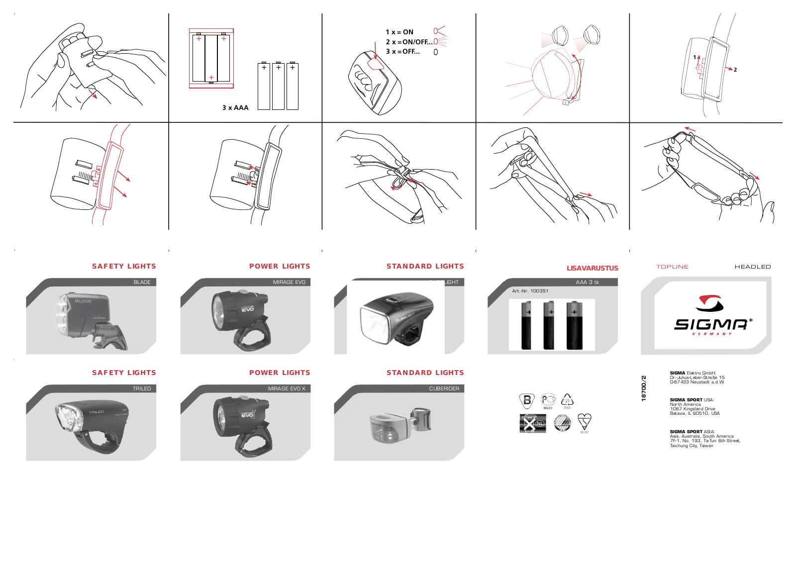 Sigma HEADLED C3 User Manual