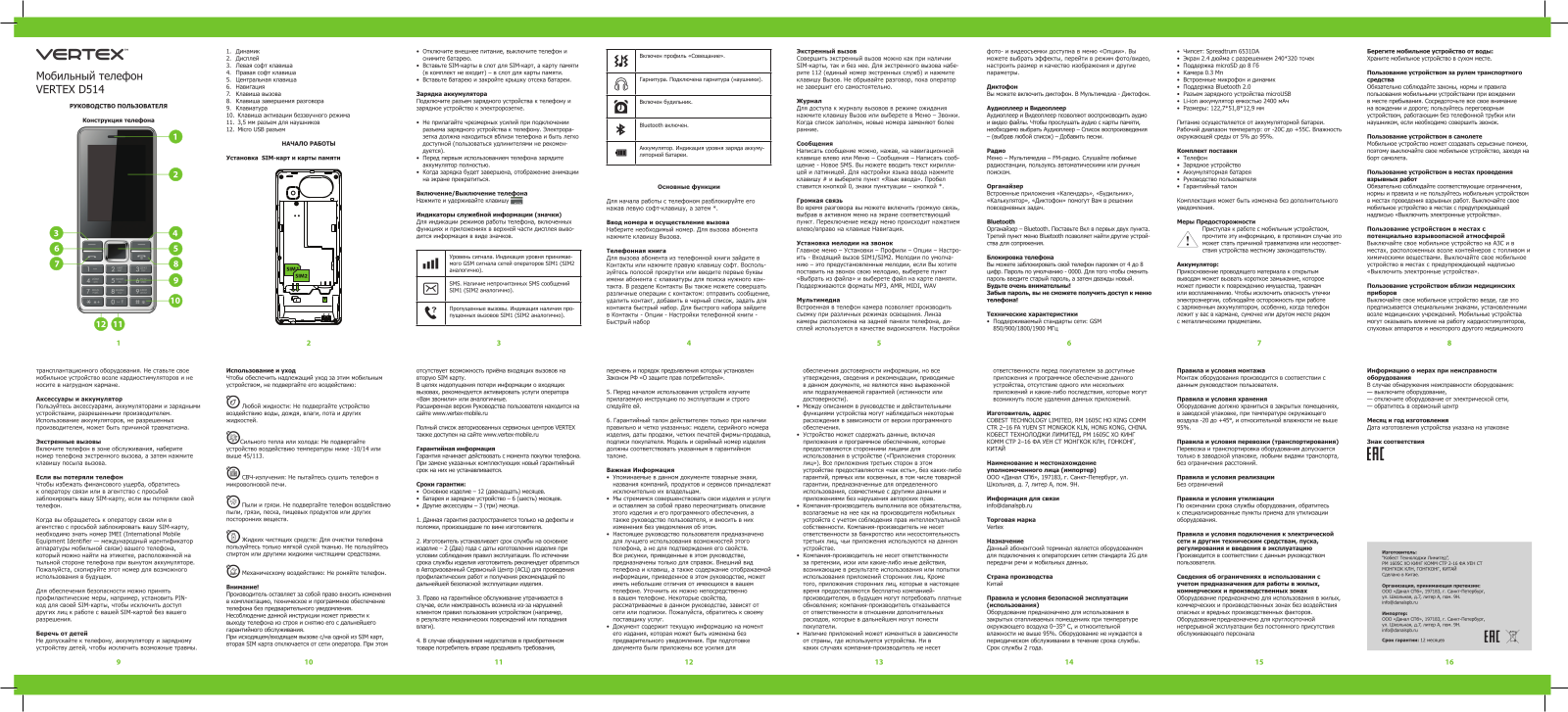 Vertex D514 User manual