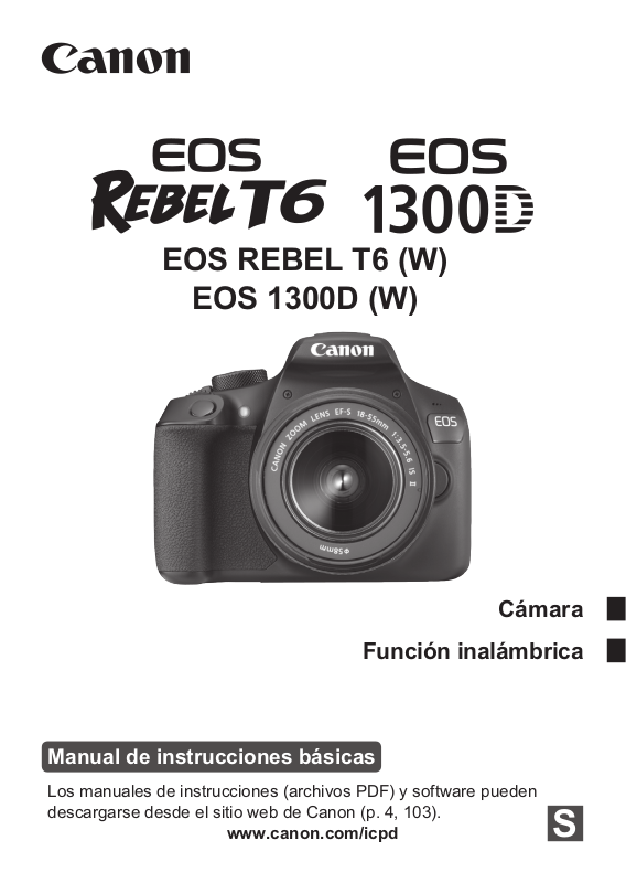 Canon EOS Rebel T6 Instruction Manual