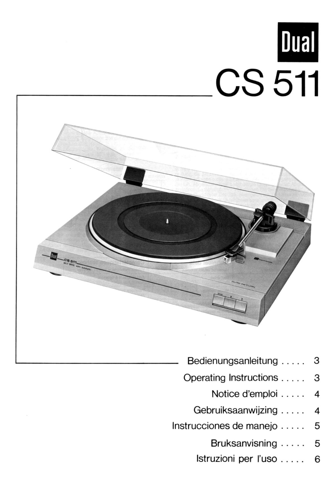 Dual CS-511 Owners manual