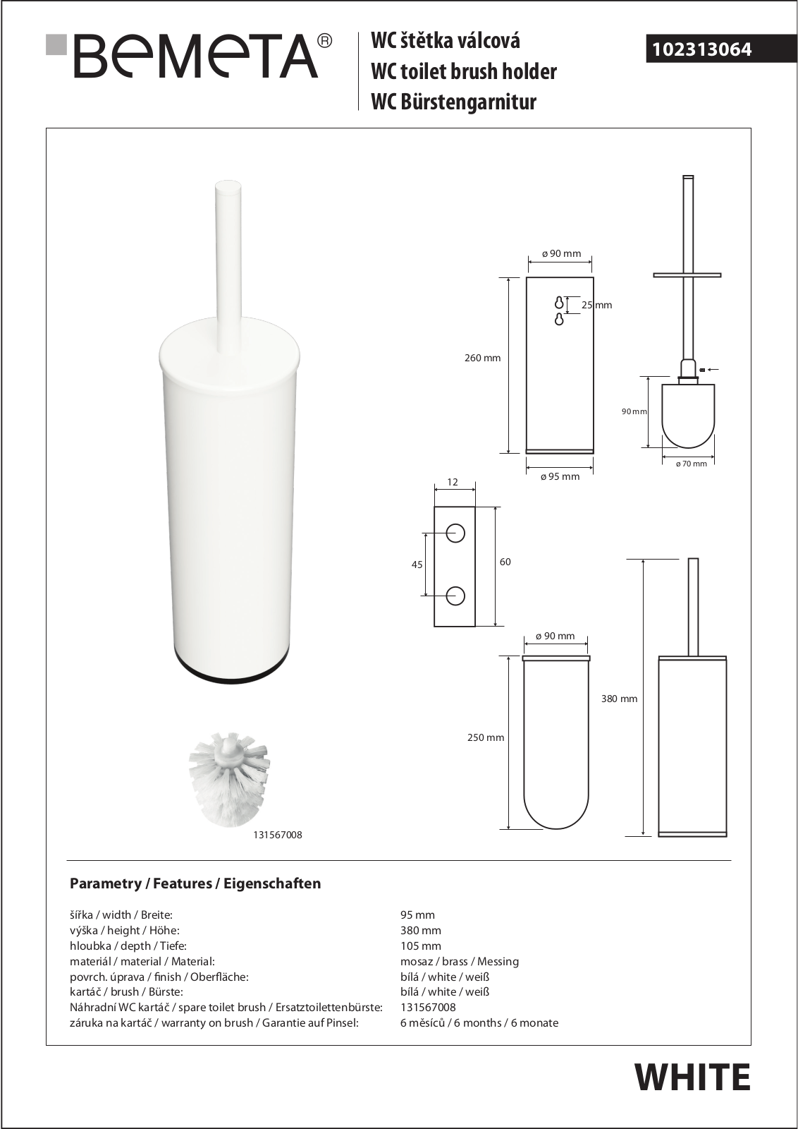 Bemeta White 102313064 User guide