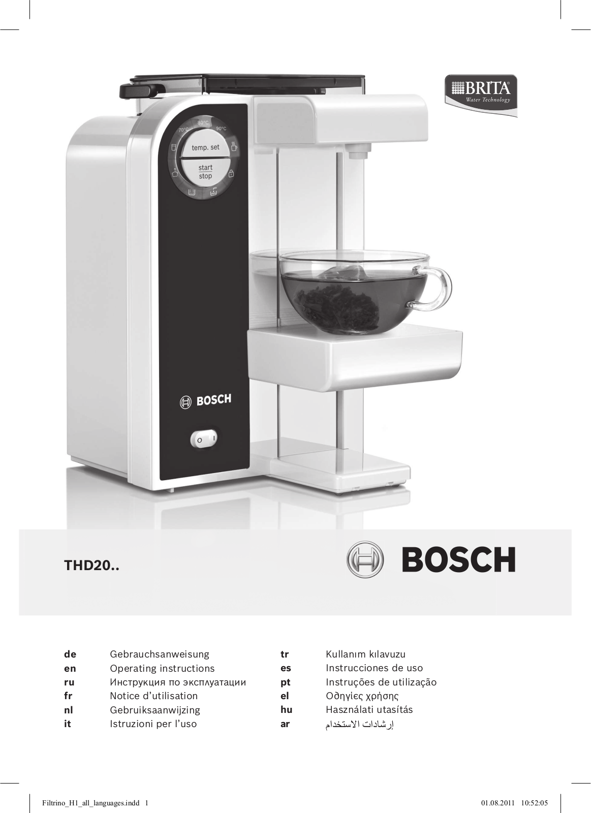 Bosch THD20 User manual