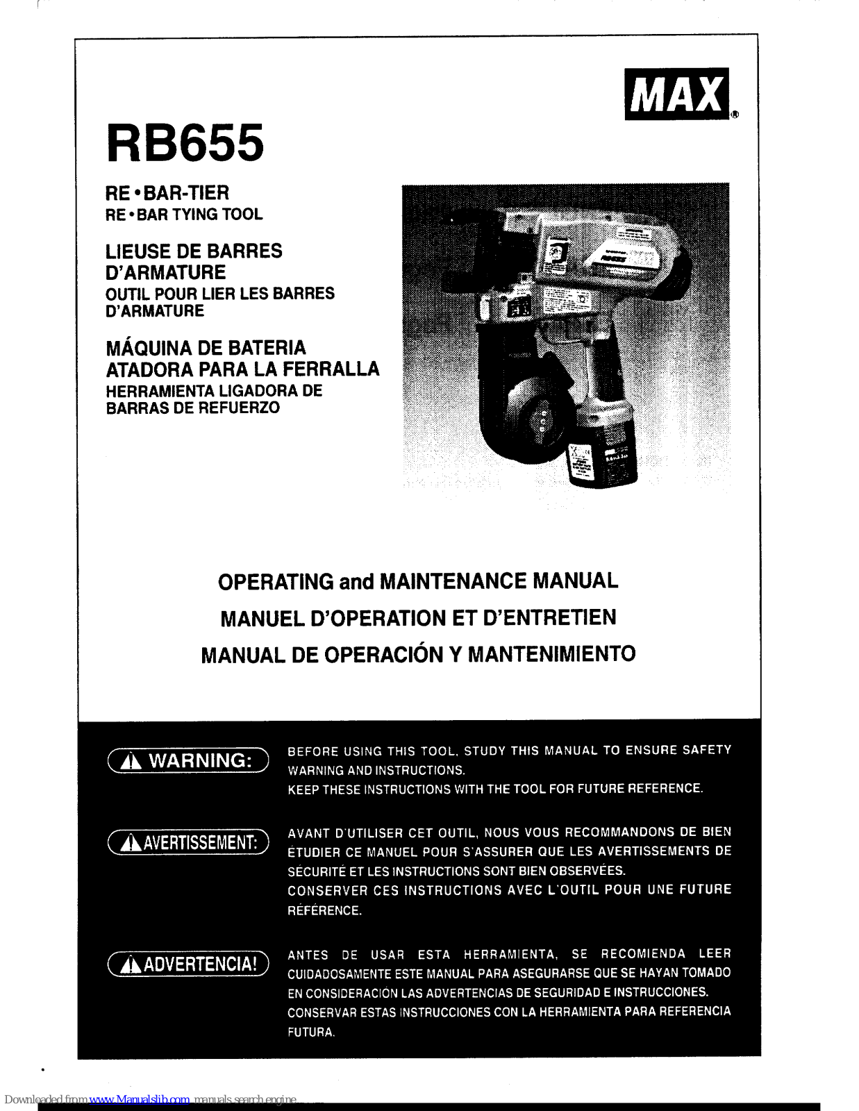 Max RB655 Maintenance Manual