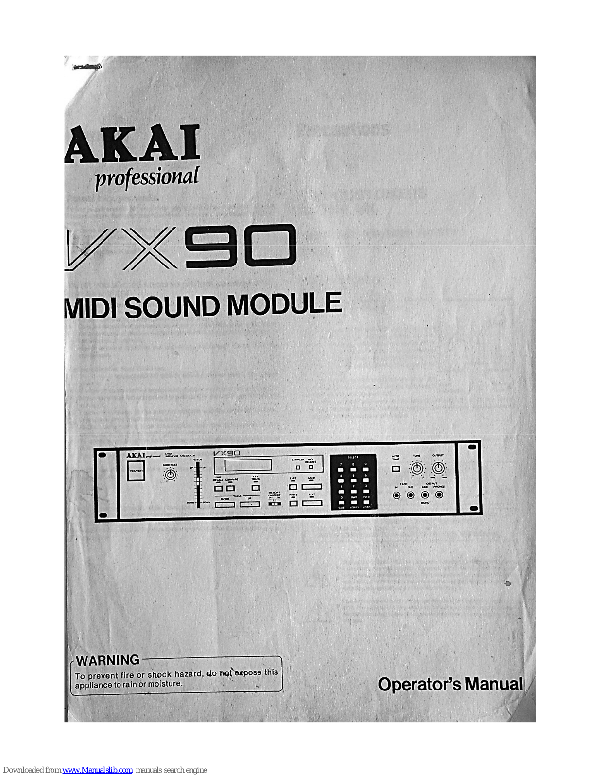 Akai VX90 Operator's Manual