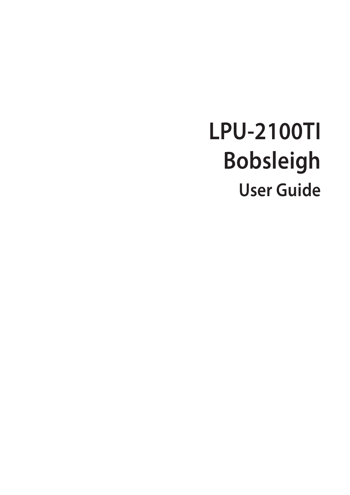 LG LPU2100TI Users manual