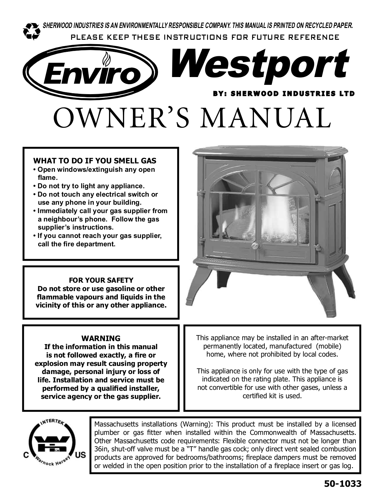 Enviro Westport C-10794 User Manual