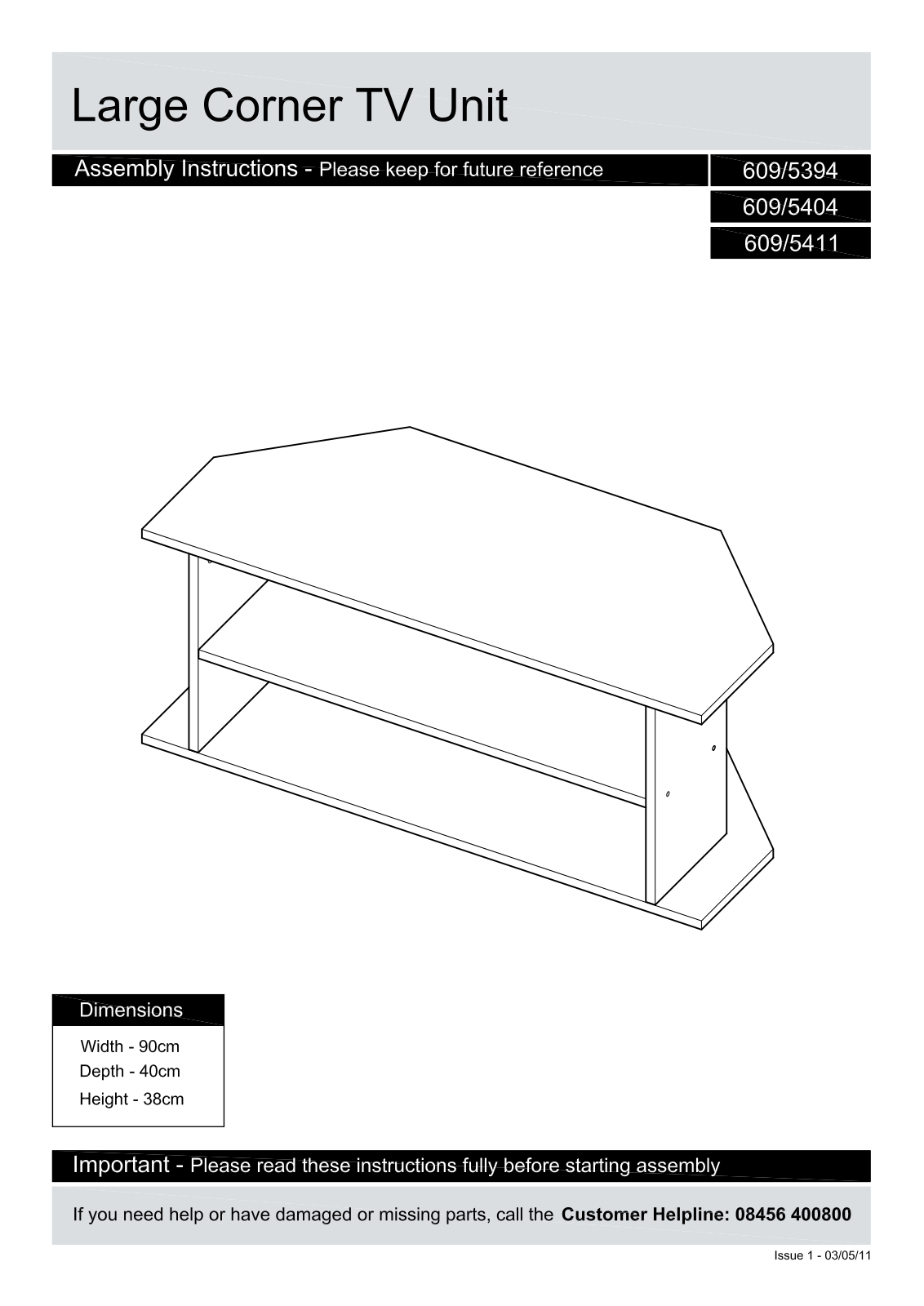 Argos 609/5394, 609/5404, 609/5411 User guide - ManualMachine.com