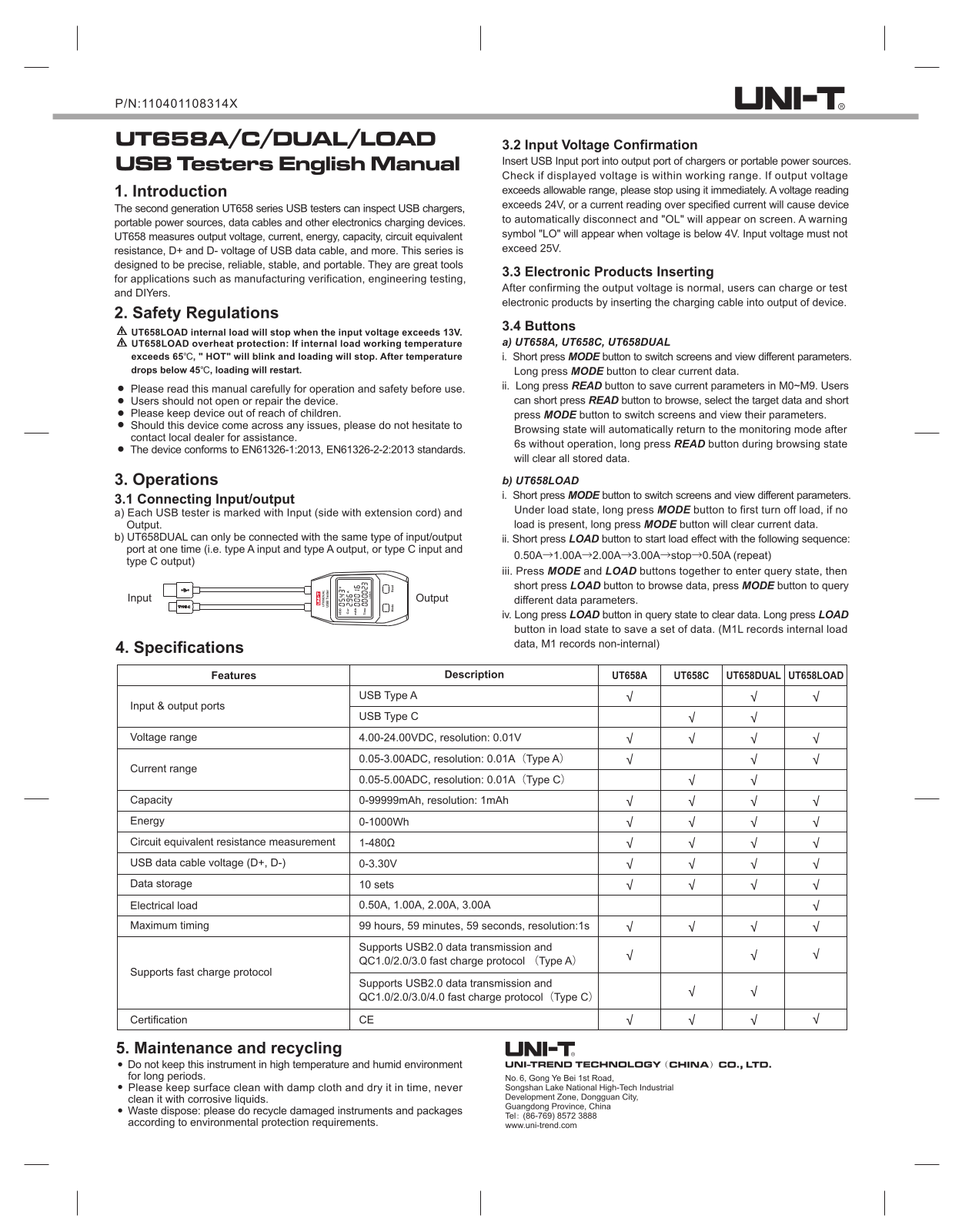 UNI-T UT658A User manual - ManualMachine.com