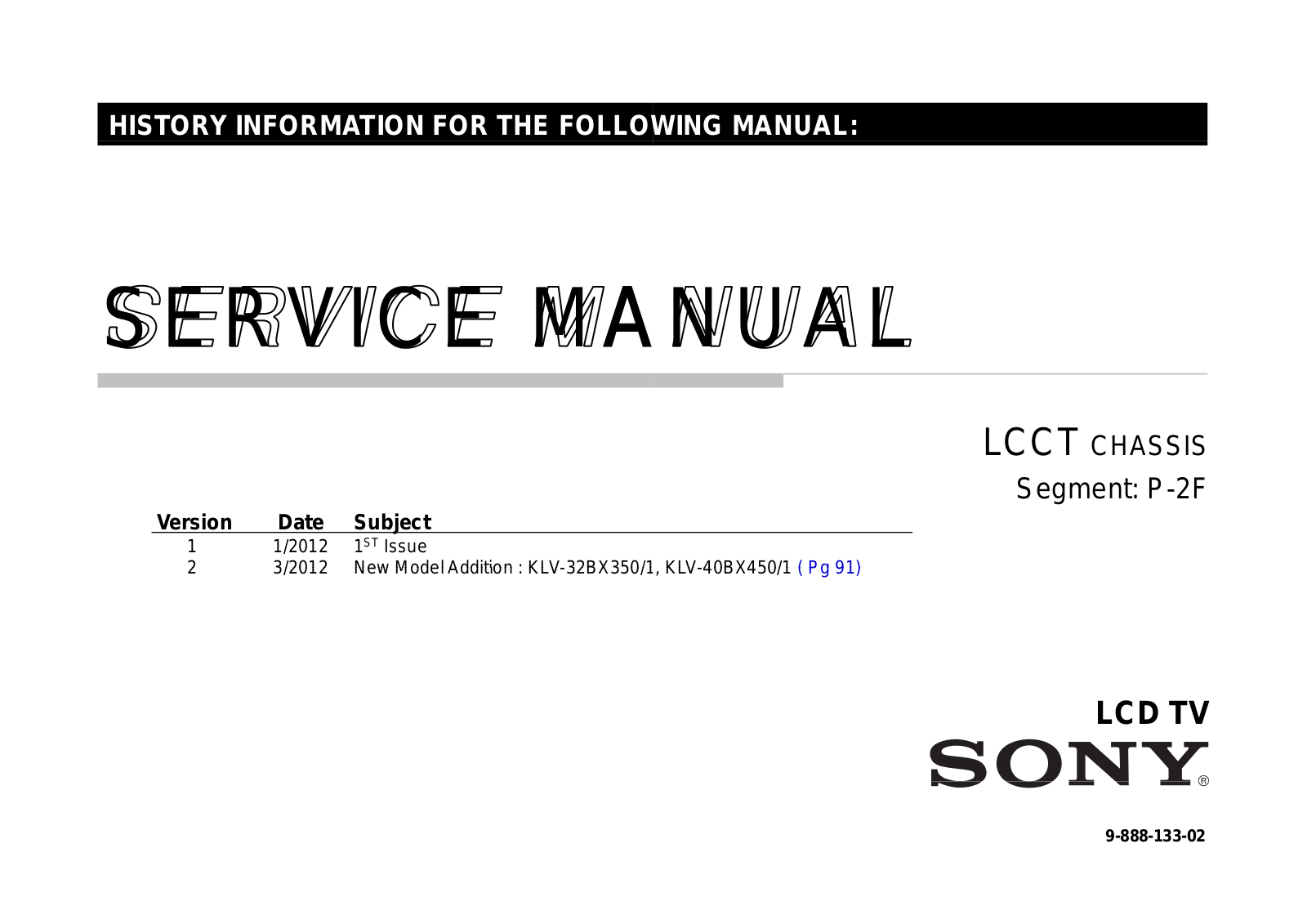 Sony KLV-22BX350 Schematic