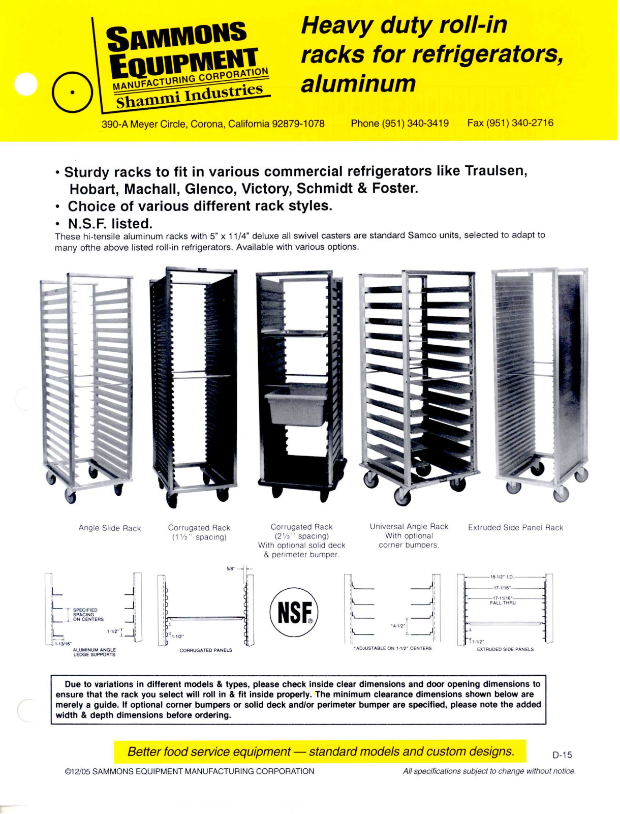 Sammons Equipment 9120-1835 User Manual