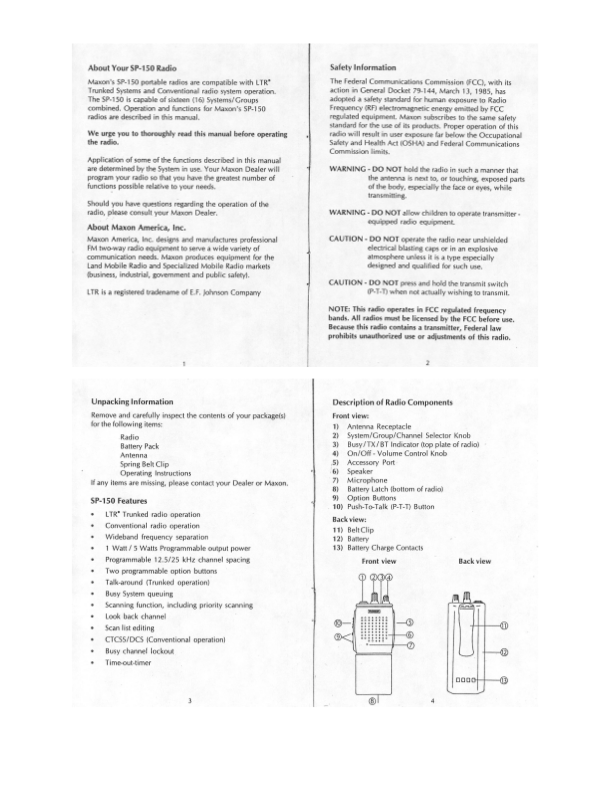 Midland Radio SP150V2 User Manual