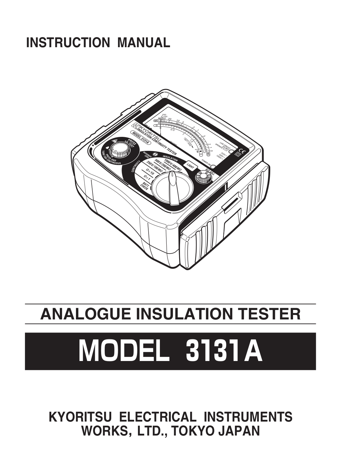 KYORITSU 3131A User Manual