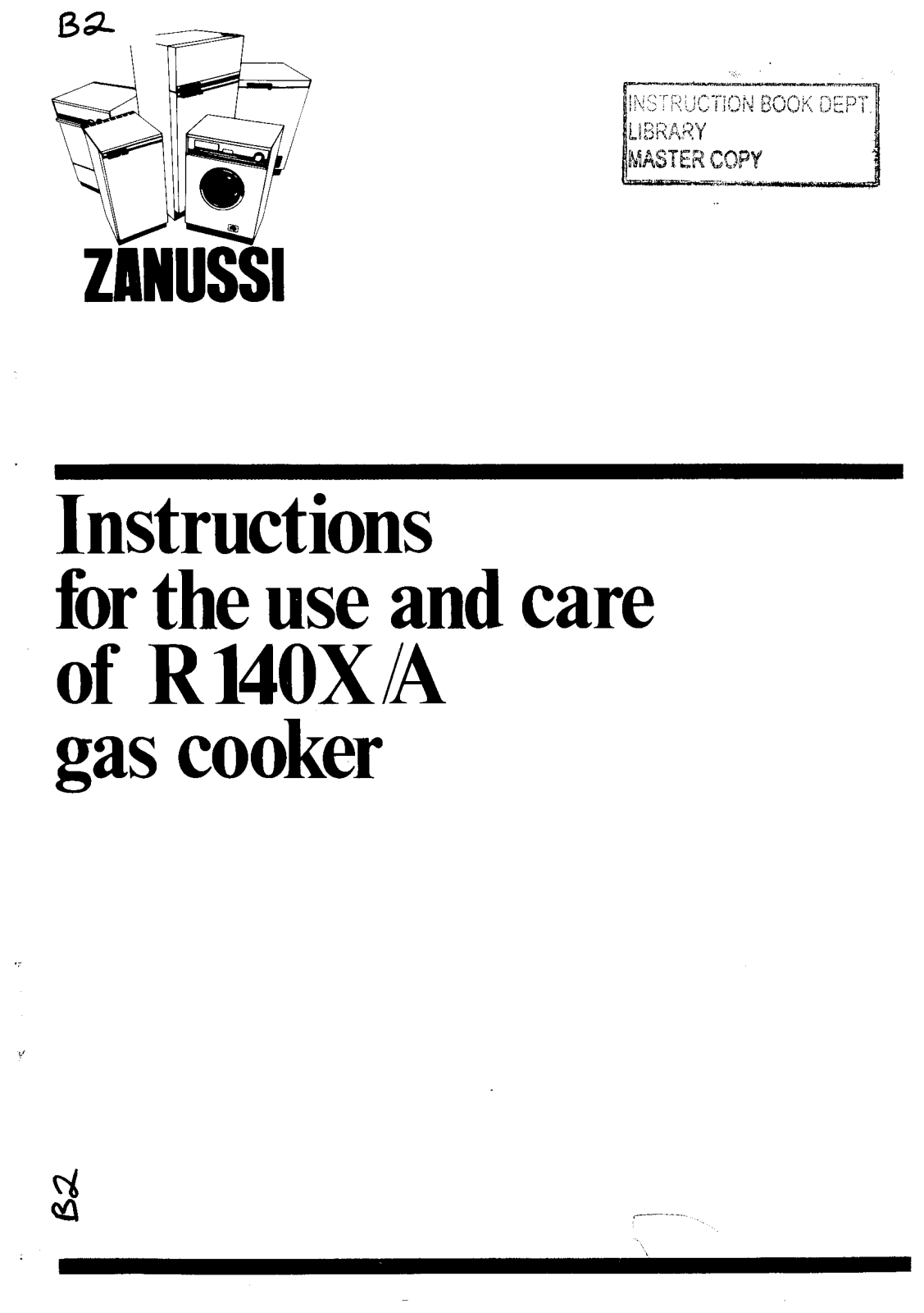 Zanussi R140X-A User Manual