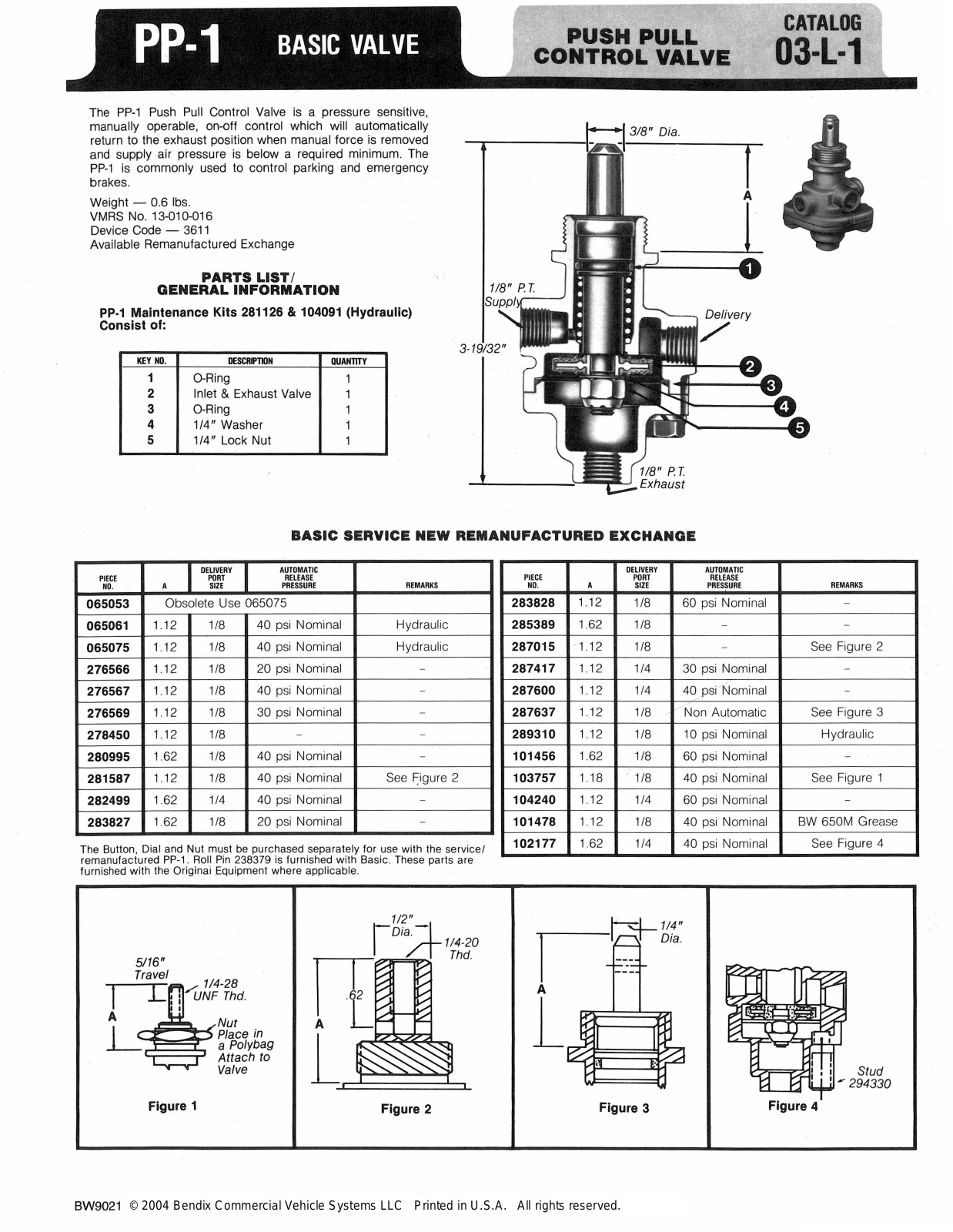 BENDIX 03-L-1 User Manual