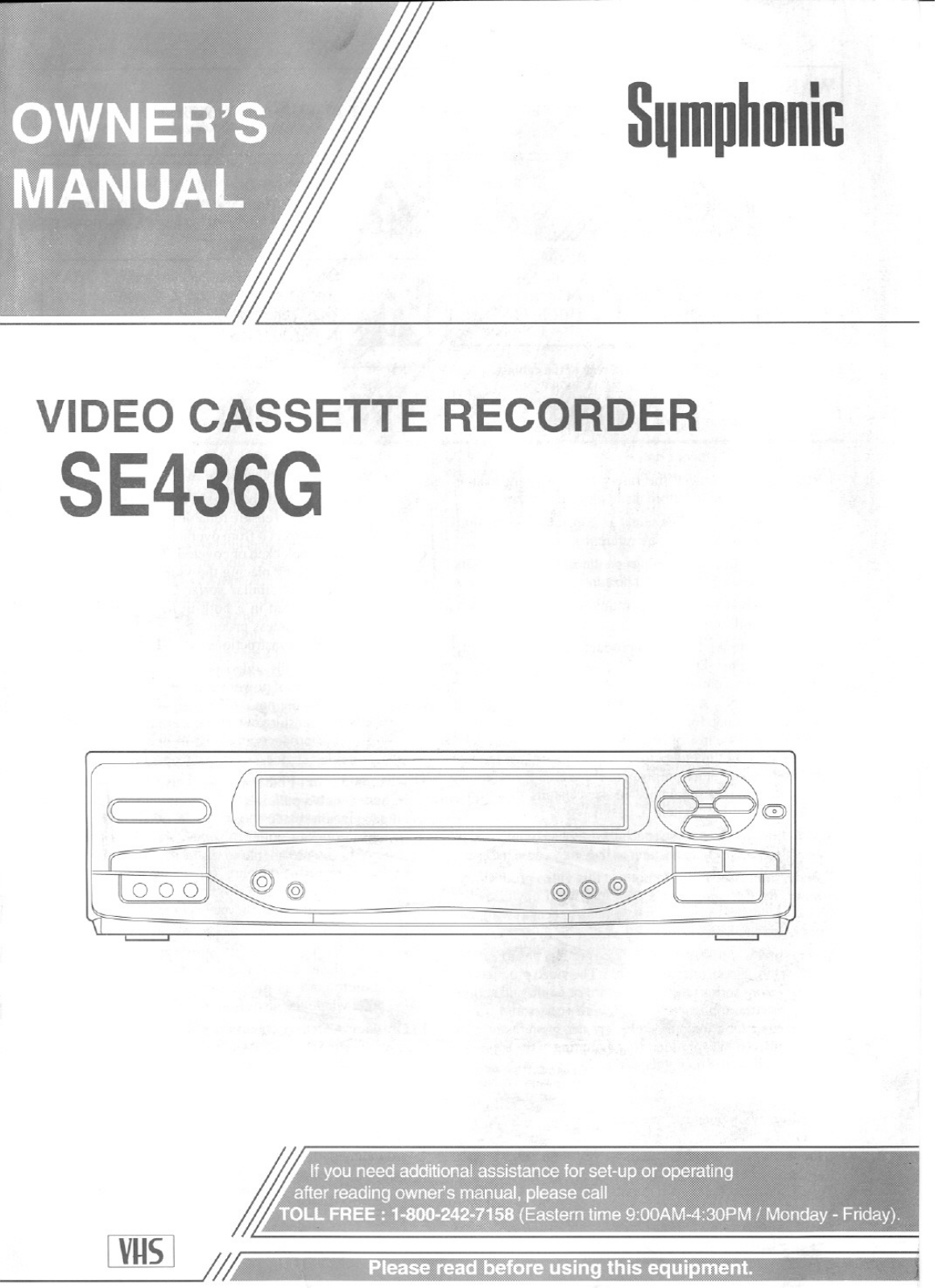 Symphonic SE436G User Manual