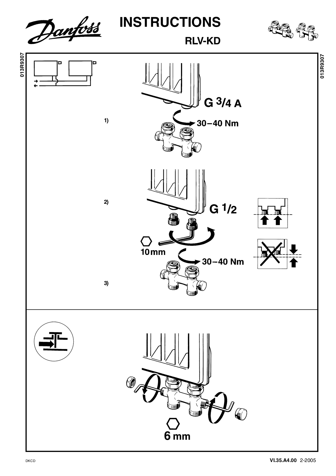 Danfoss RLV-KD Installation guide