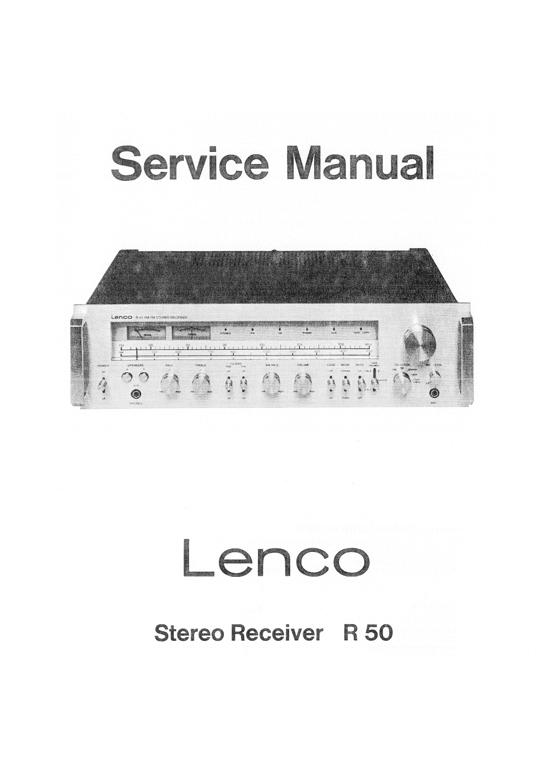 Lenco R-50 Service manual