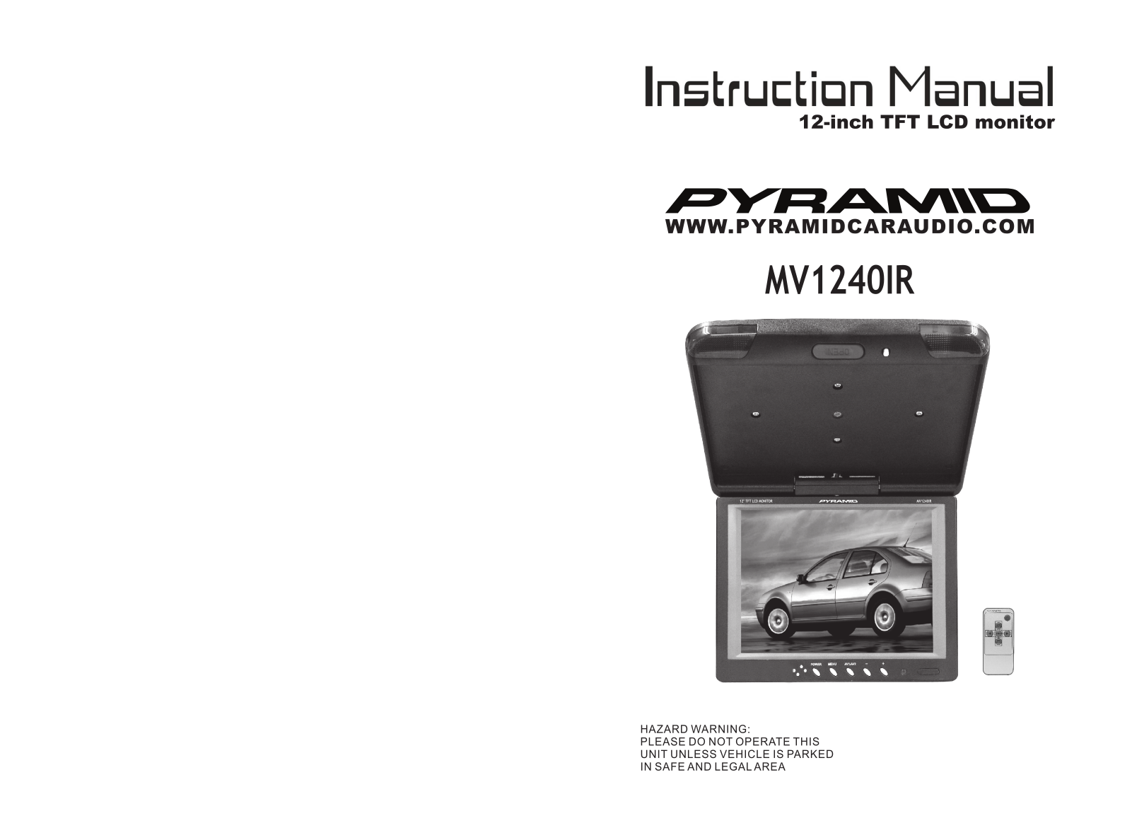 Pyramid Car Audio MV1240IR User Manual