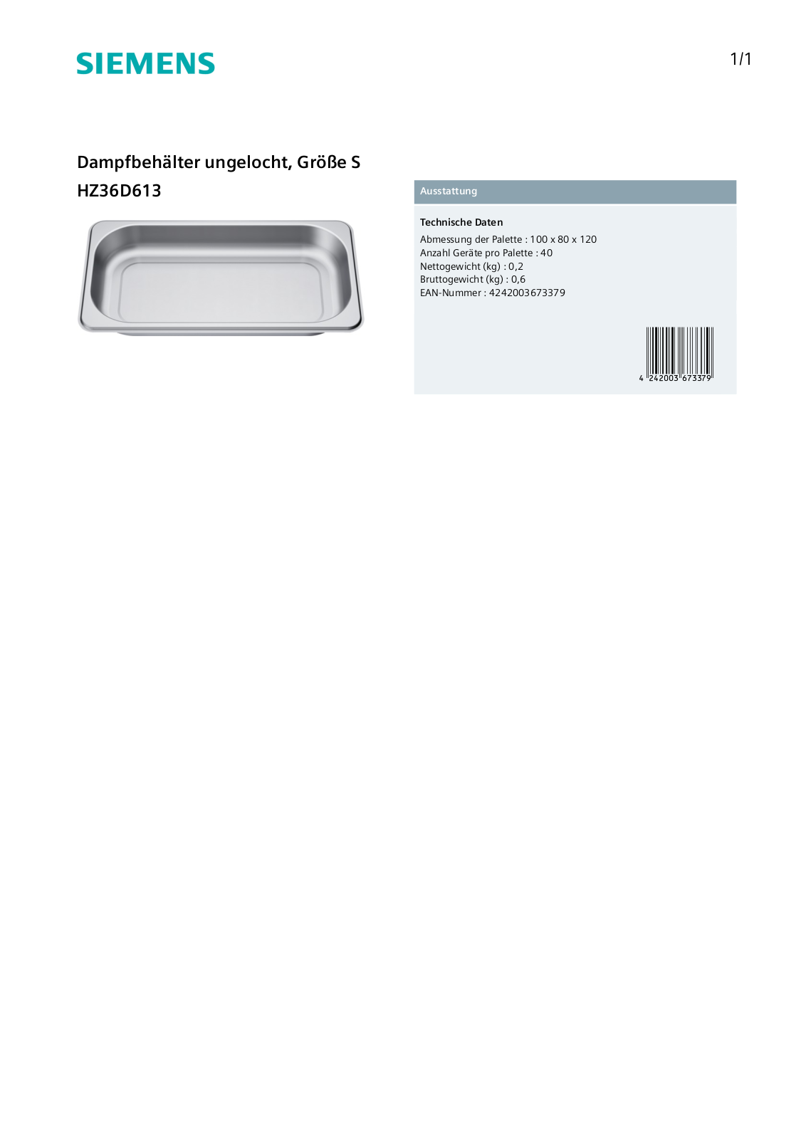 Siemens HZ36D613 User Manual