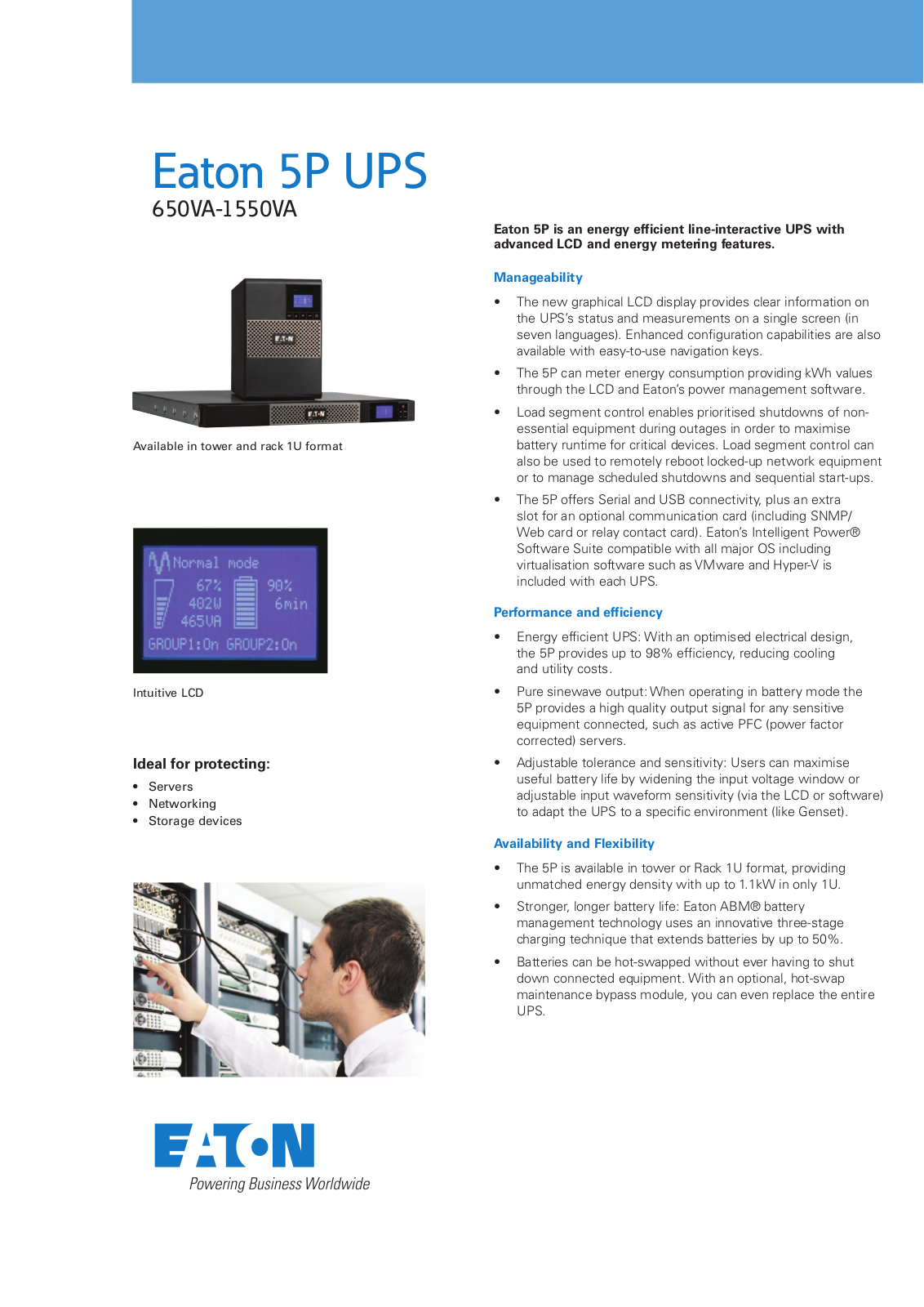 Eaton 5P1150I Product Data Sheet