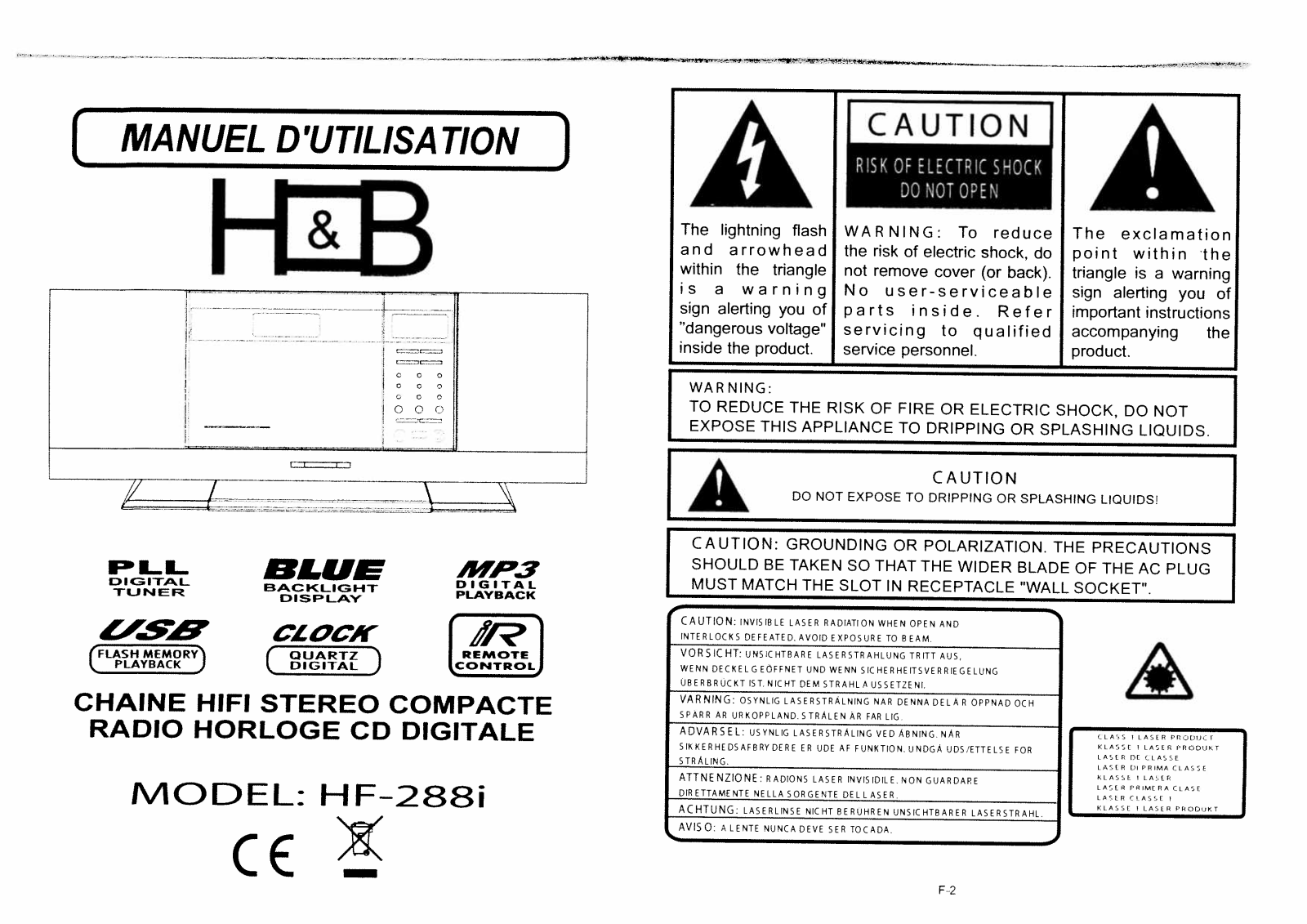 H&B HF-288i User Manual