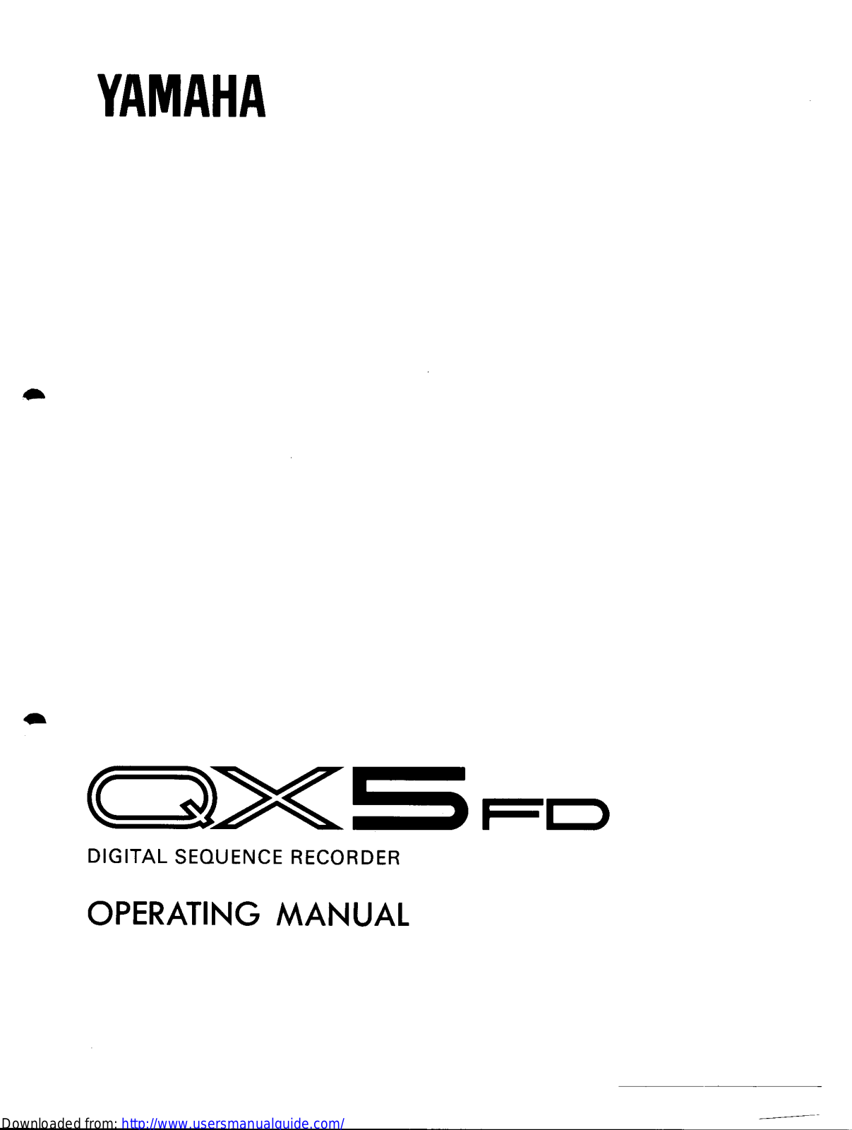 Yamaha Audio QX5FD User Manual