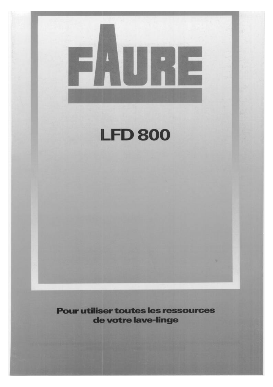 FAURE LFD800 User Manual