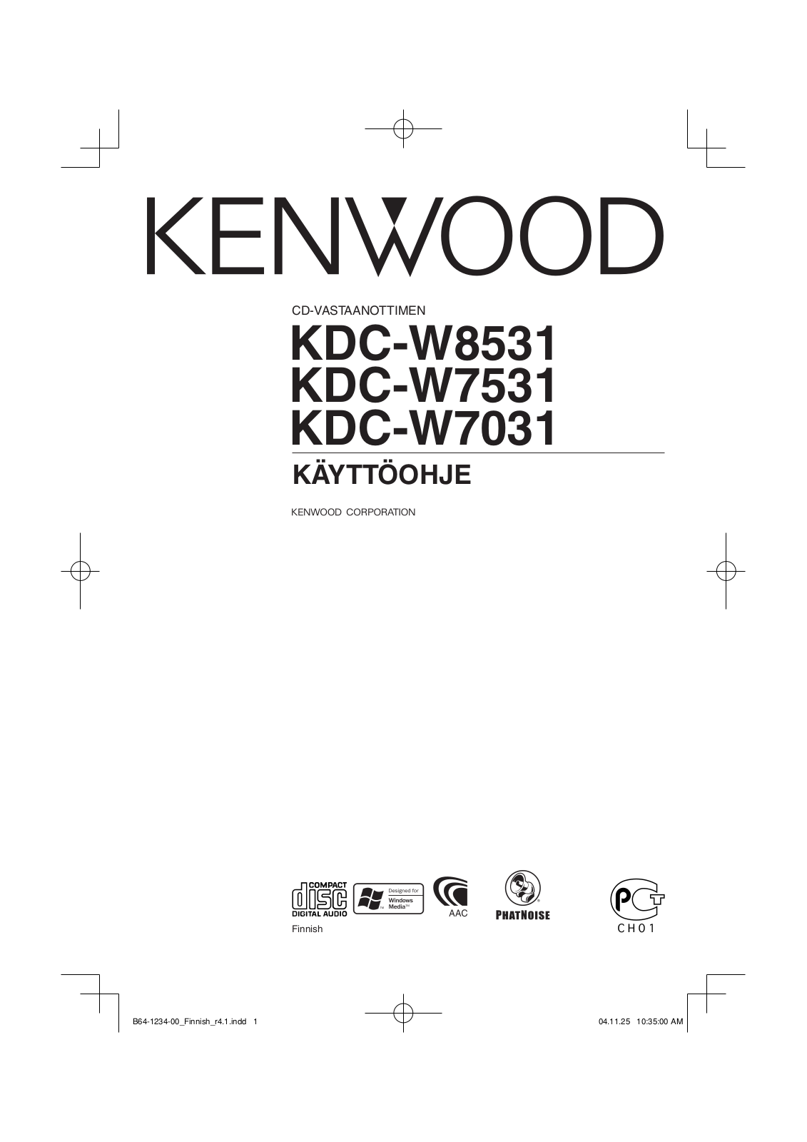 Kenwood KDC-W7531, KDC-W7031, KDC-W8531 User Manual