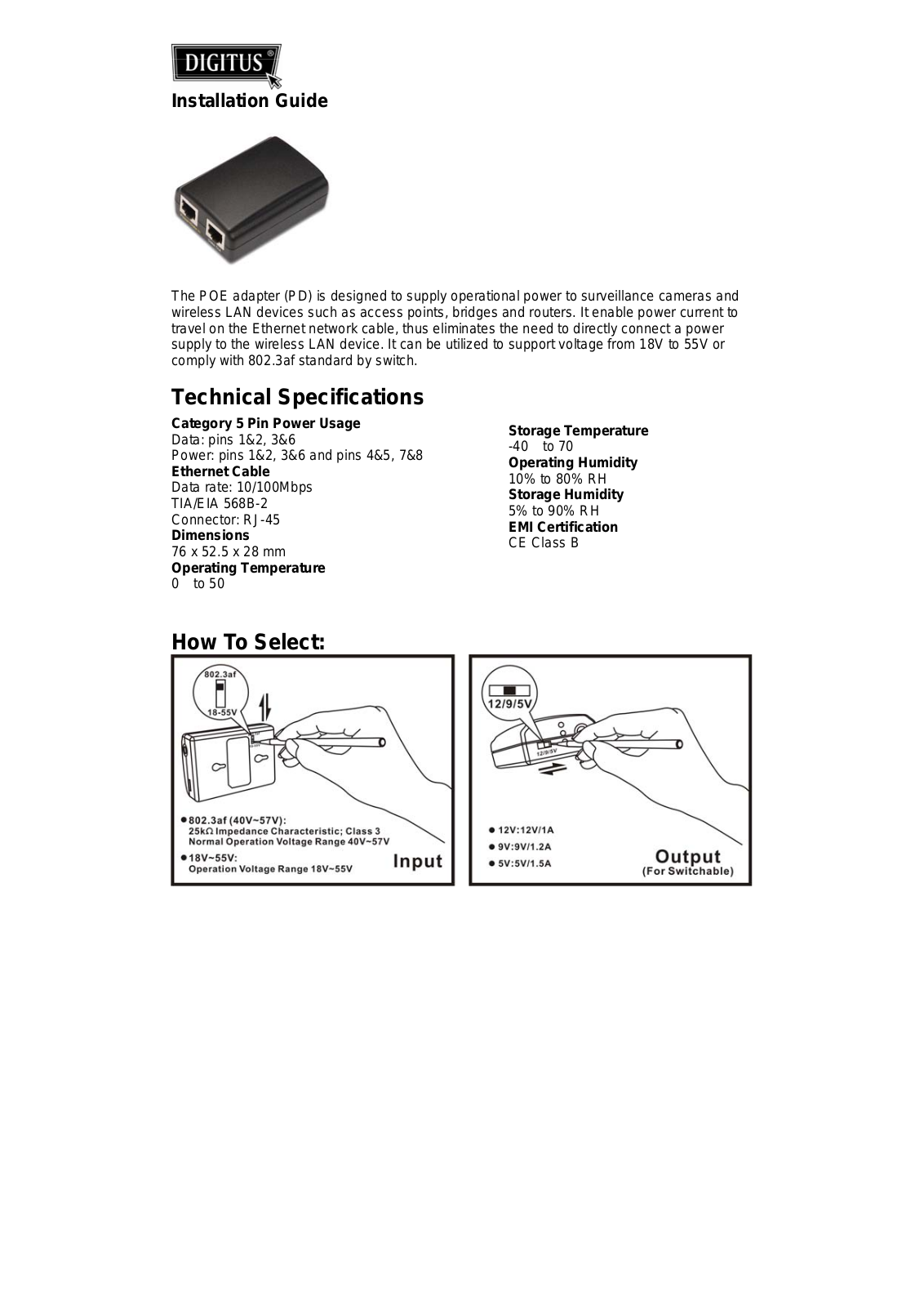 Digitus DN-95201 Installation Guide