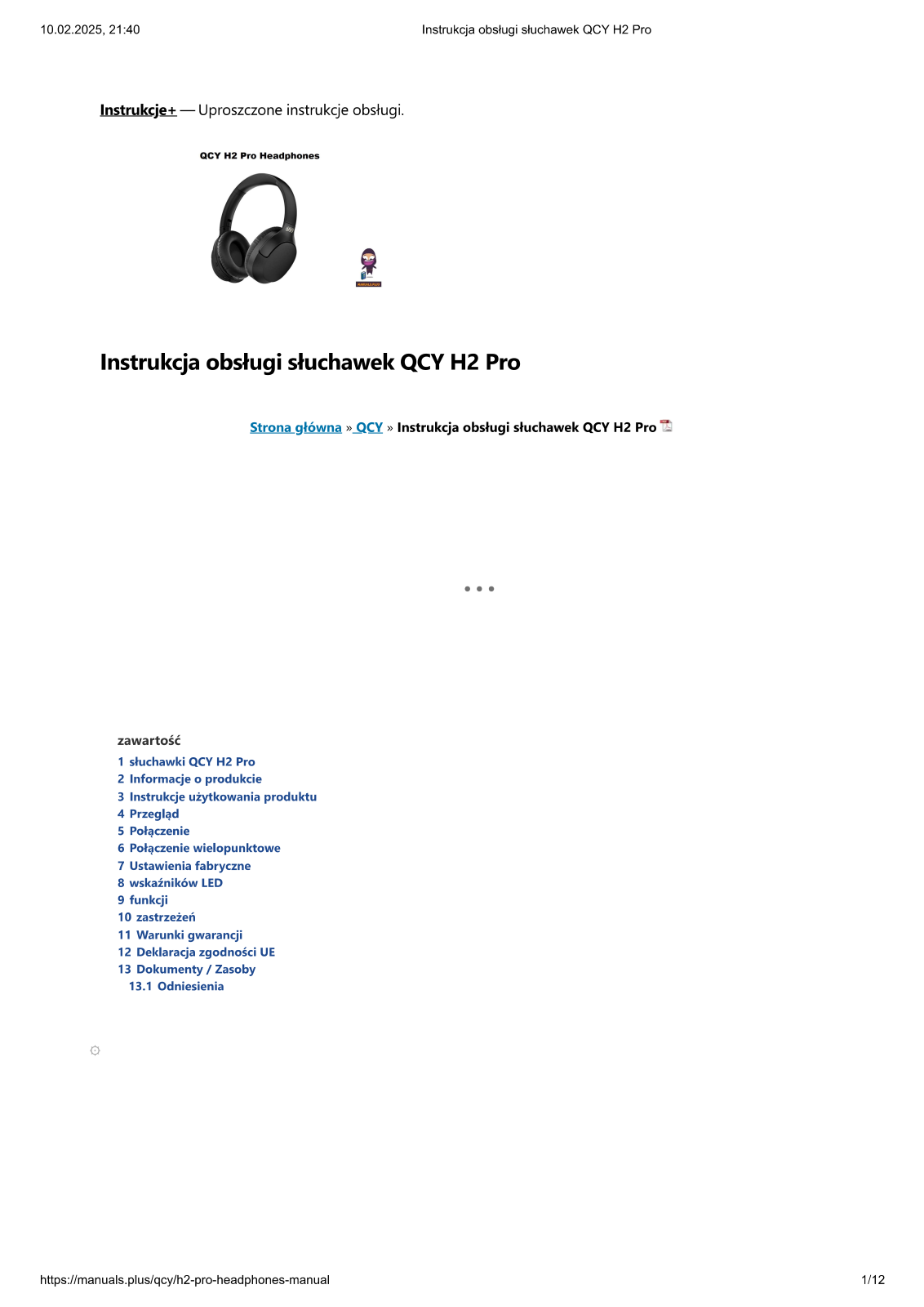 QCY H2 Pro User guide - ManualMachine.com