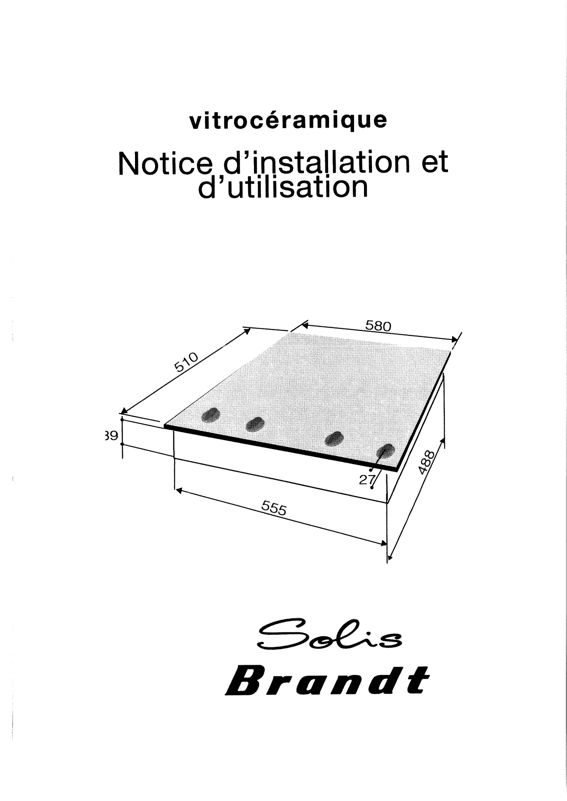 BRANDT TRH640N User Manual