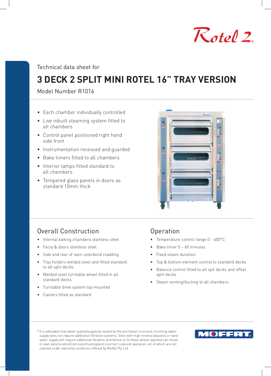 Moffat, Inc. R1016 General Manual