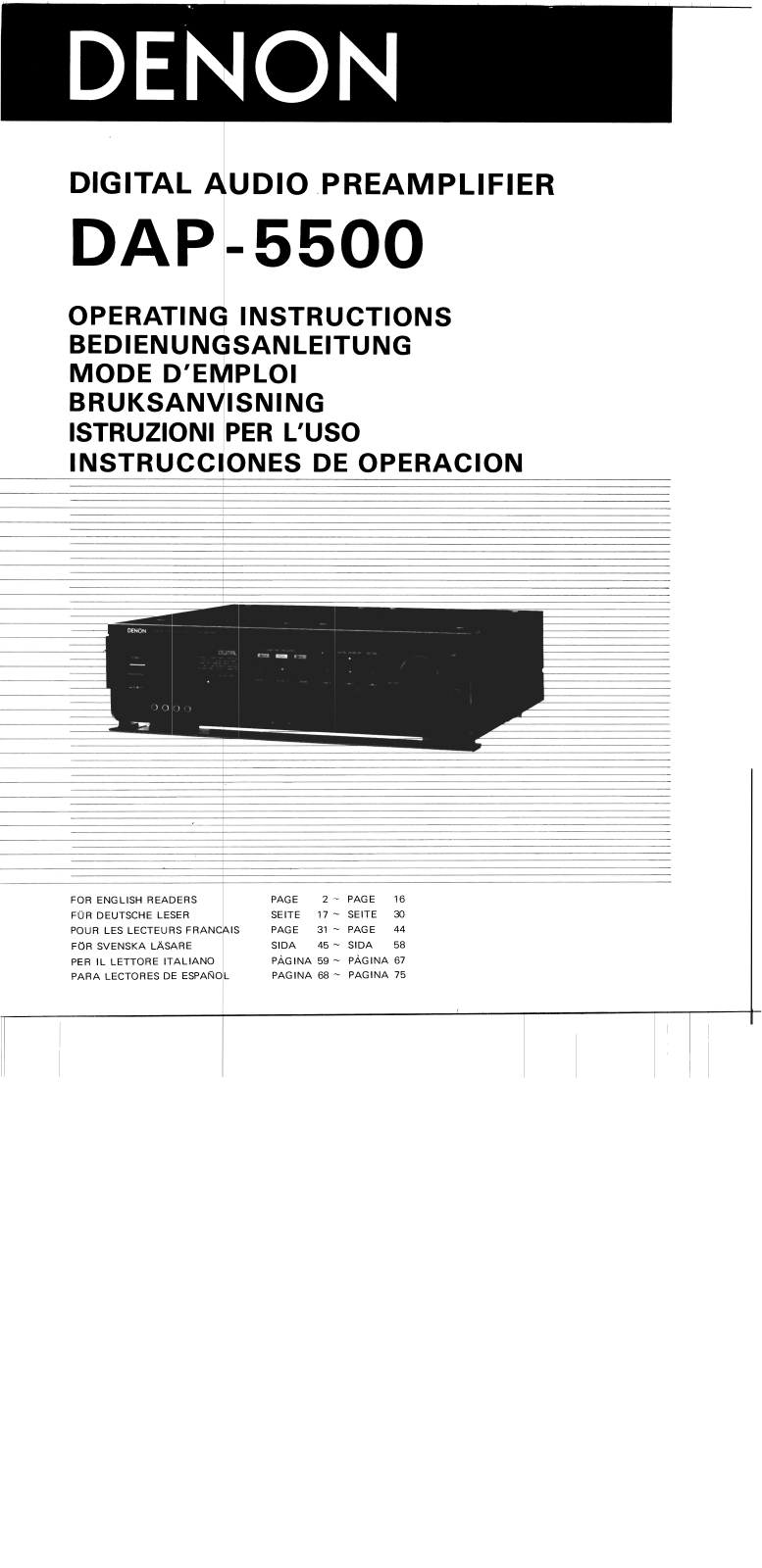 Denon DAP-5500 Owner's Manual