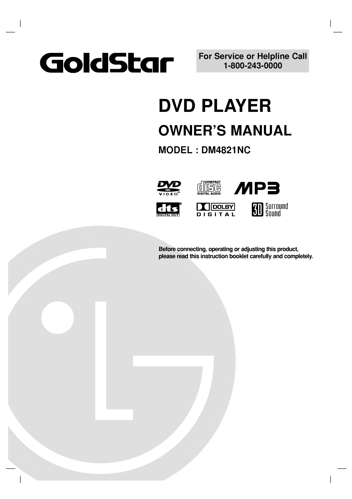 LG DM4821NC User Manual