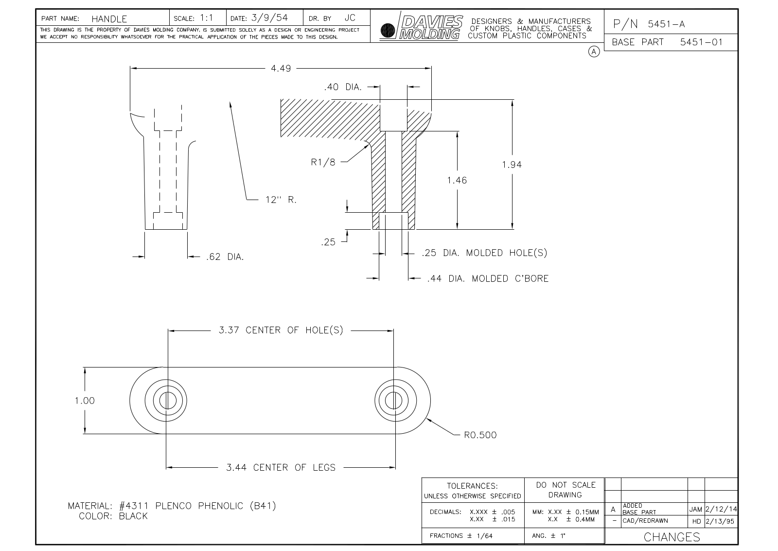 Davies Molding 5451-A Reference Drawing